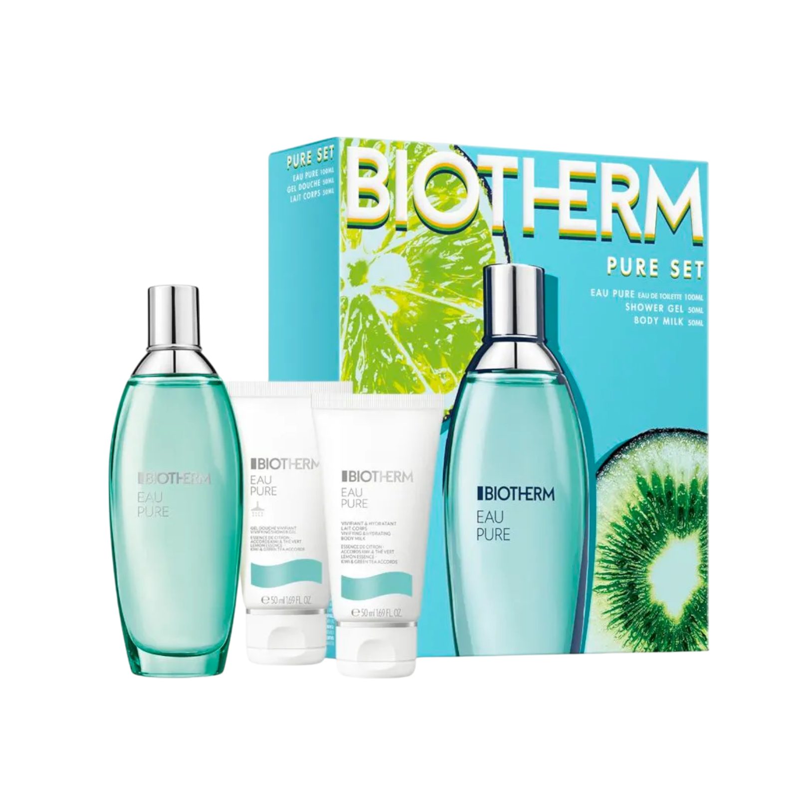 BIOTHERM Hautpflege-Set Eau Pure Geschenkset 100 ml, 3-tlg.