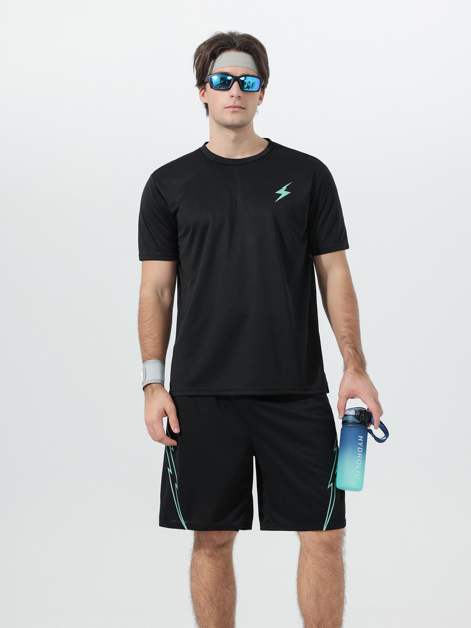YOUTHUP Sportanzug, Herren Sportanzug mit Farbverlauf Regular Fit Set