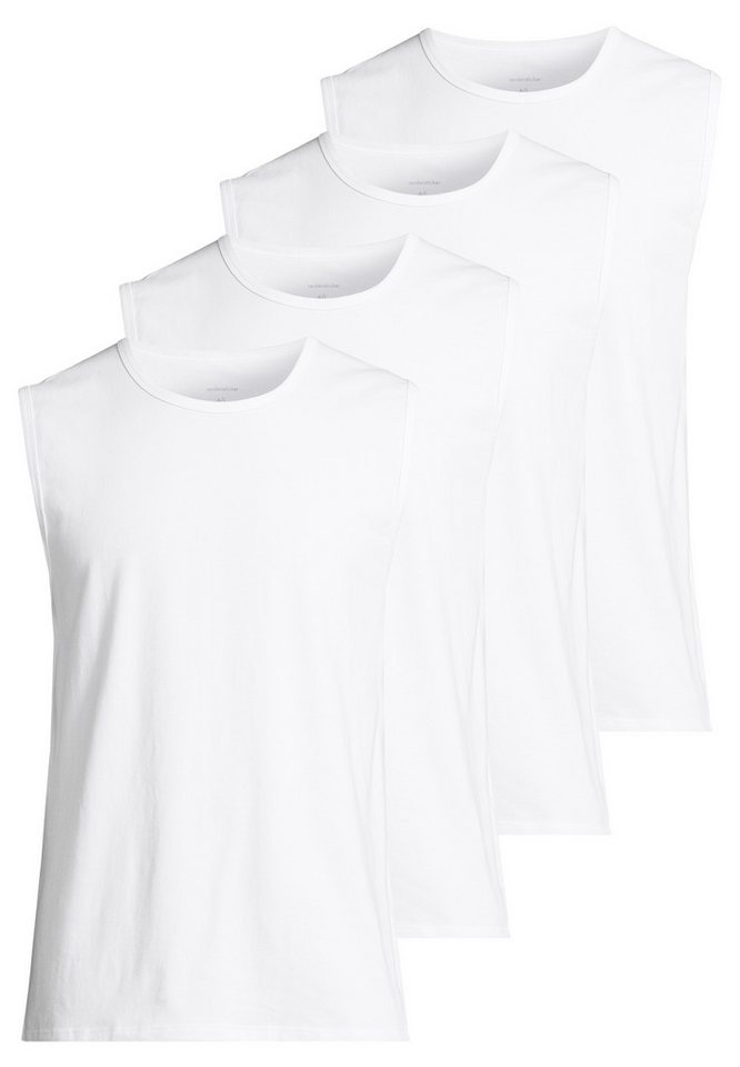 seidensticker Unterhemd 4er Pack Pur (Spar-Set, 4-St) Unterhemd / Tanktop - Baumwolle - Atmungsaktiv