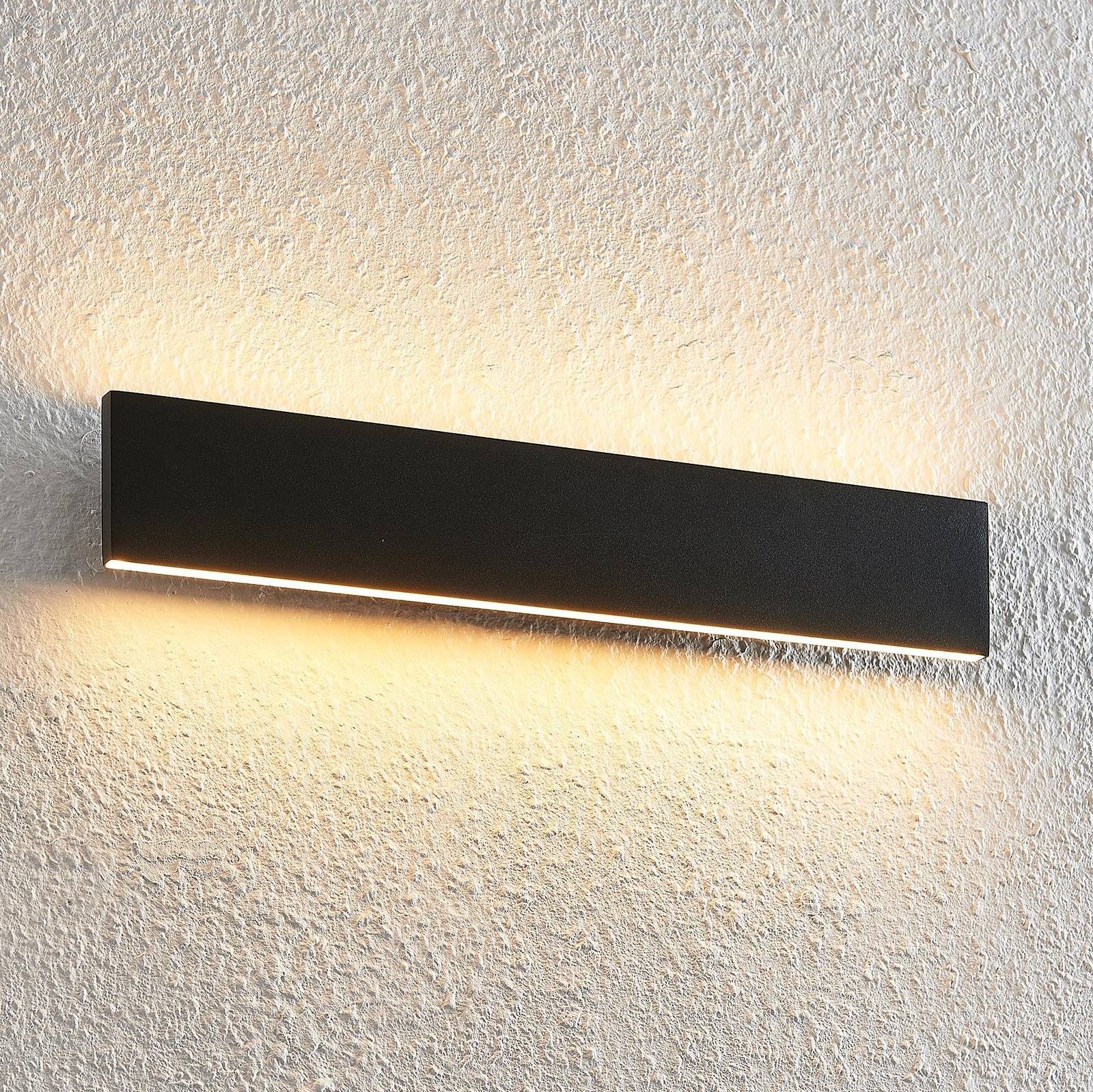 Lindby LED Wandleuchte Ignazia, dimmbar, LED-Leuchtmittel fest verbaut,  warmweiß, Modern, Stahl, Schwarz, 2 flammig, inkl. Leuchtmittel,  Wandstrahler, Erhalten Sie diese hochwertige Qualitätslampe vom namhaften  Hersteller!