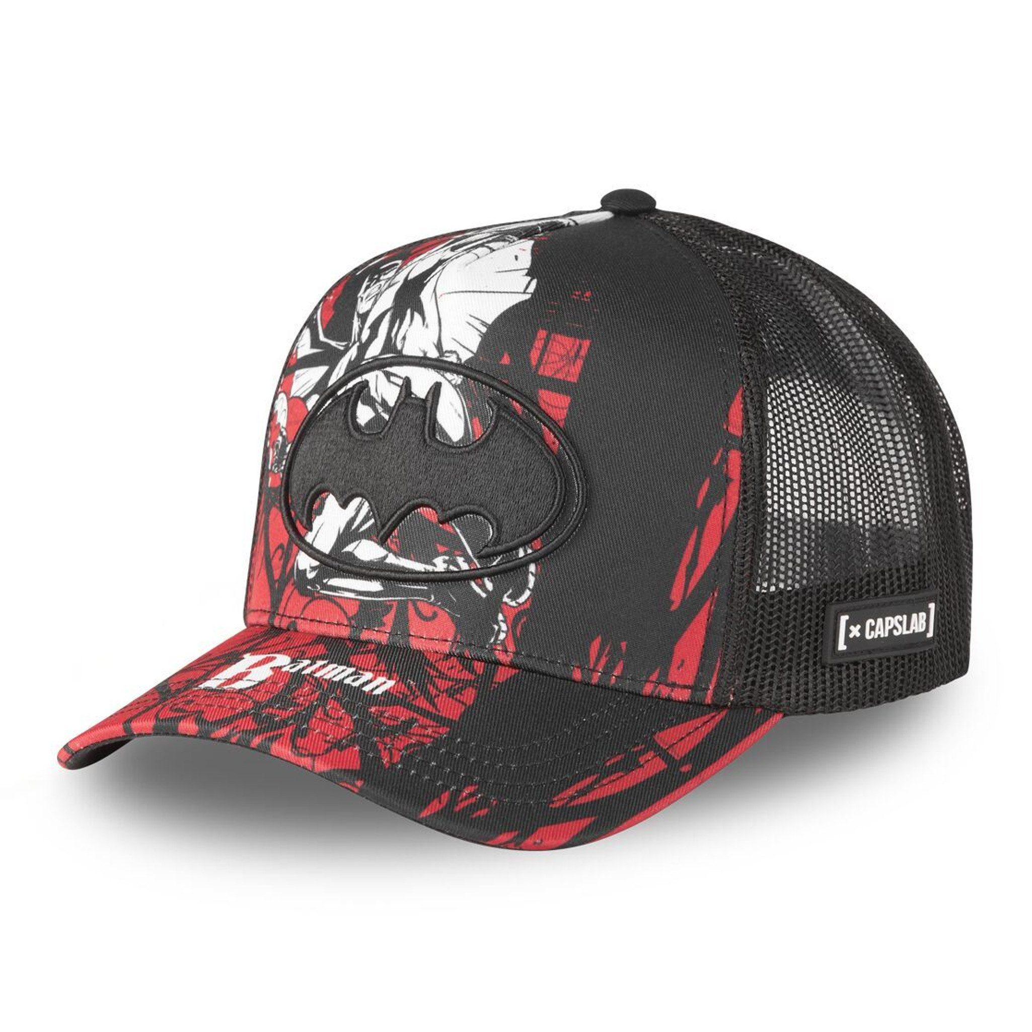 Capslab Trucker Cap CAPSLAB Trucker Cap - DC COMICS - BATMAN GRAFITI Black/Multi (Basecap, Basecap, Trucker Kappe, Meshcap) Innenbänder: bedruckt