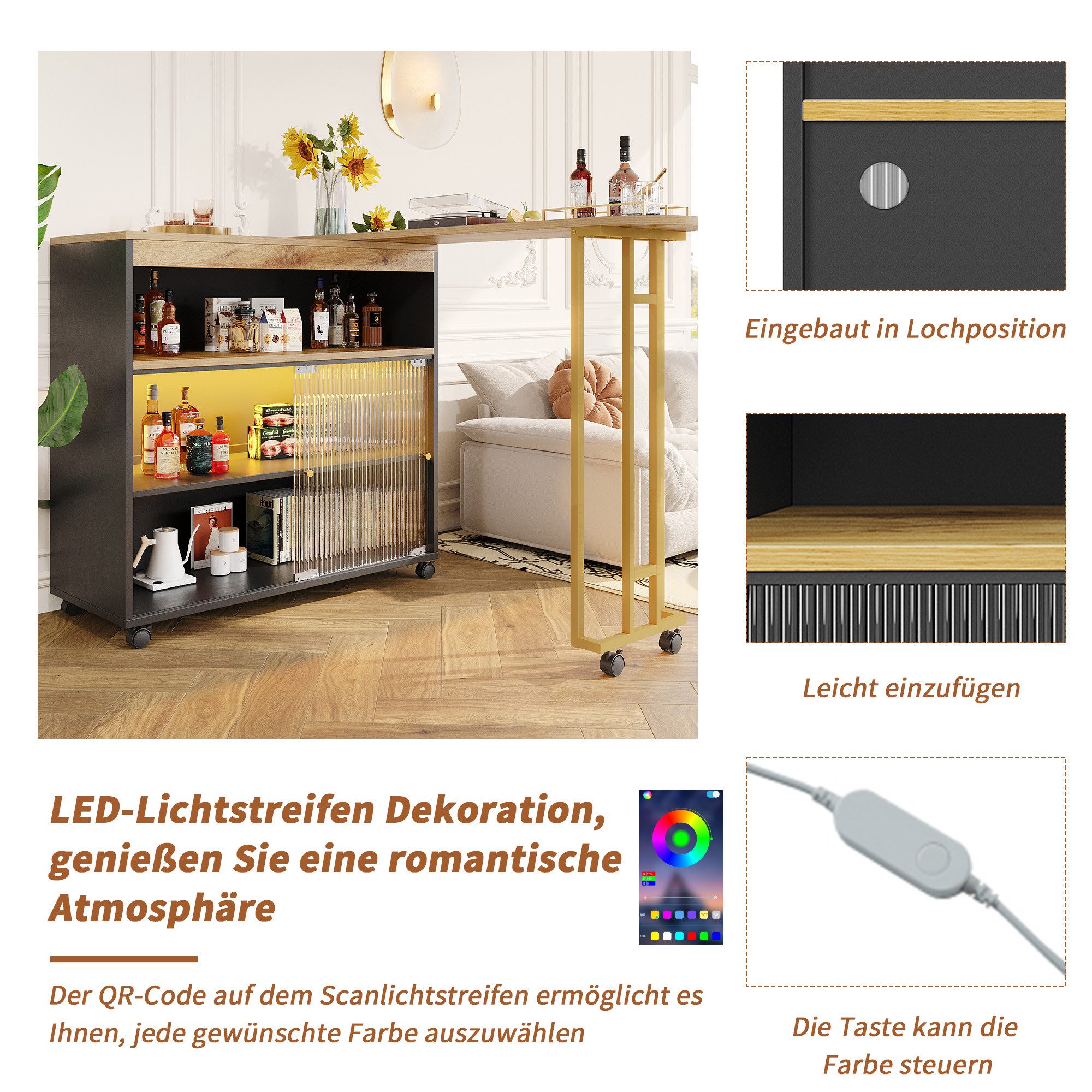 i@home Bartisch Stehtisch Bistrotisch,Hochtisch,Kücheninsel, Bistro Table ( günstig online kaufen