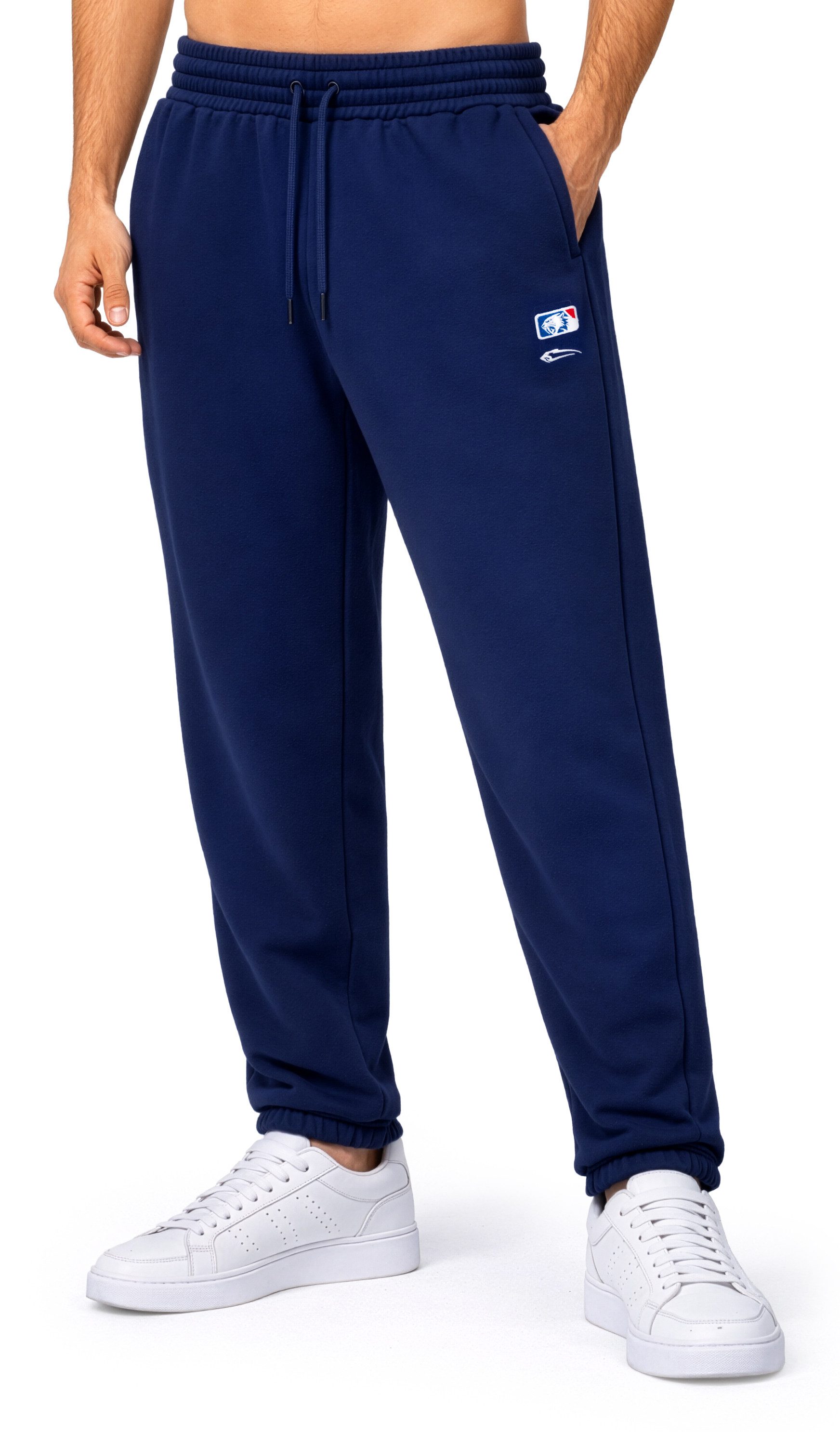 Smilodox Jogginghose Striver, Trainingshose Regular Fit mit elastischem Bund, Sport Seitentaschen Bündchen Smilodox Patch Stickerei Gym Freizeit