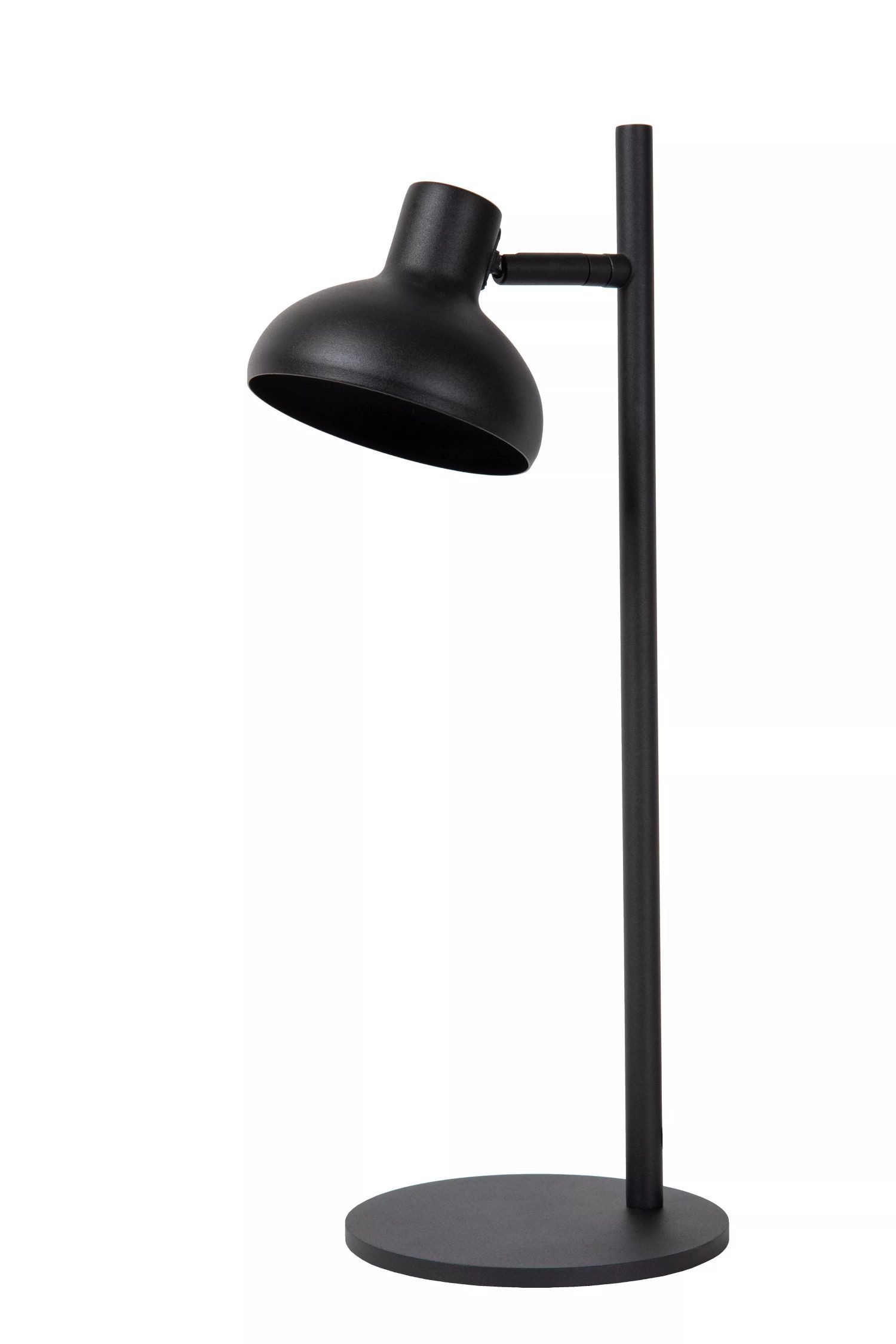 Licht-Erlebnisse Schreibtischlampe ROVYL, ohne Leuchtmittel, Schwarz Metall flexibel schwenkbar GU10 H:46 7 cm Schreibtisch Büro