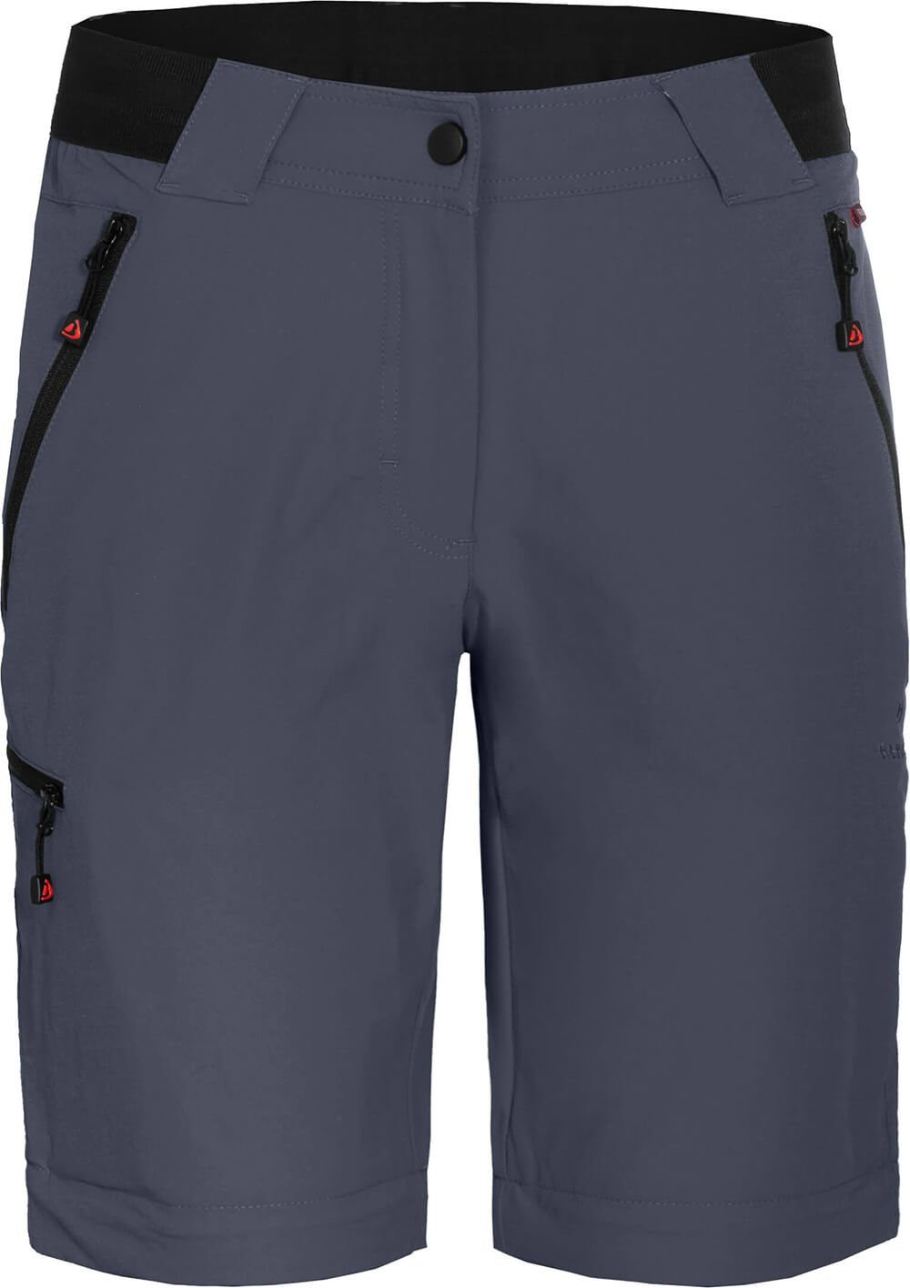 Bergson Zip-off-Hose VIDAA COMFORT strapazierfähig, leicht, Kurzgrößen, Damen grau/blau Wanderhose, Zipp-Off