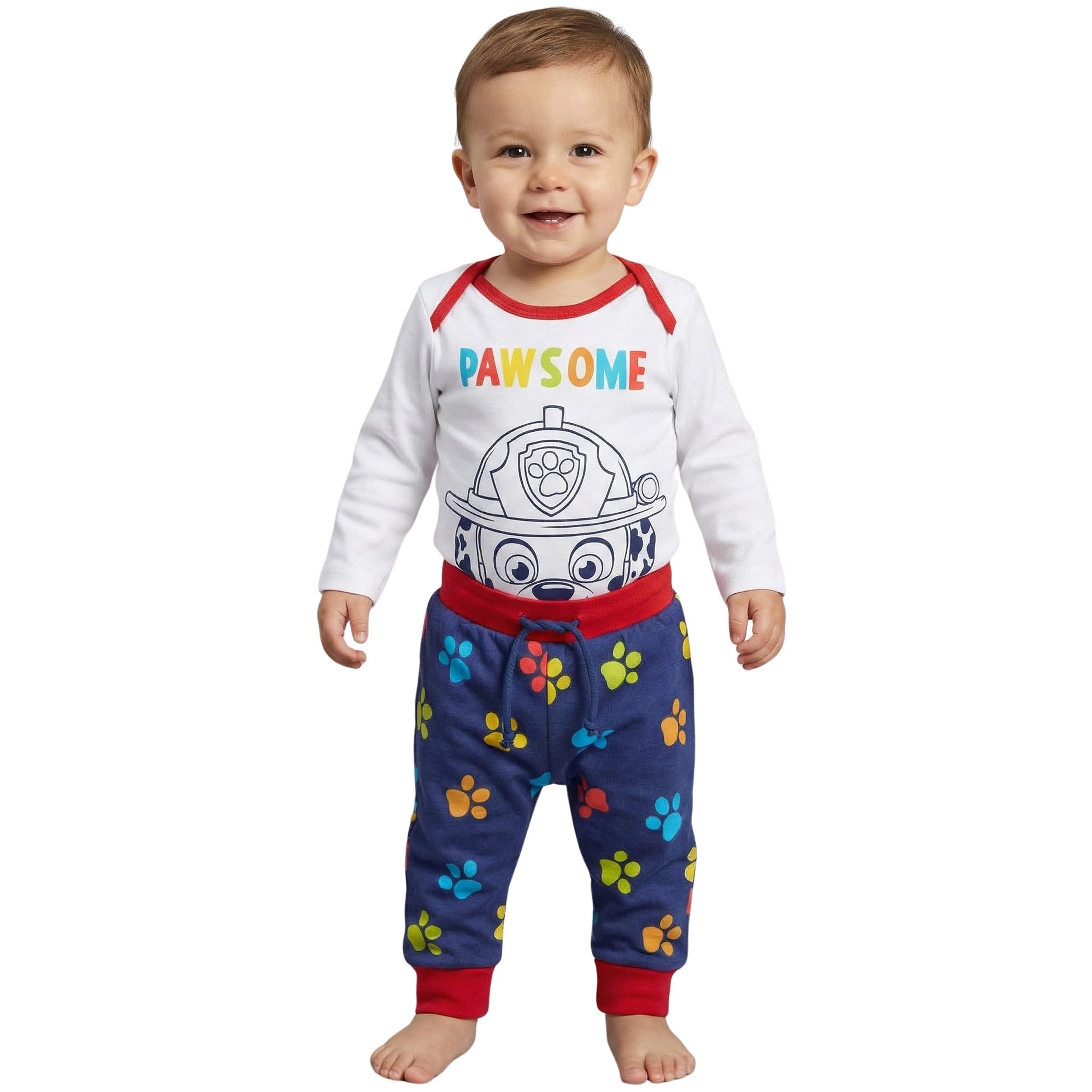 PAW PATROL Langarmshirt & Hose Paw Patrol Baby-Set, Trainingsanzug für Jungen