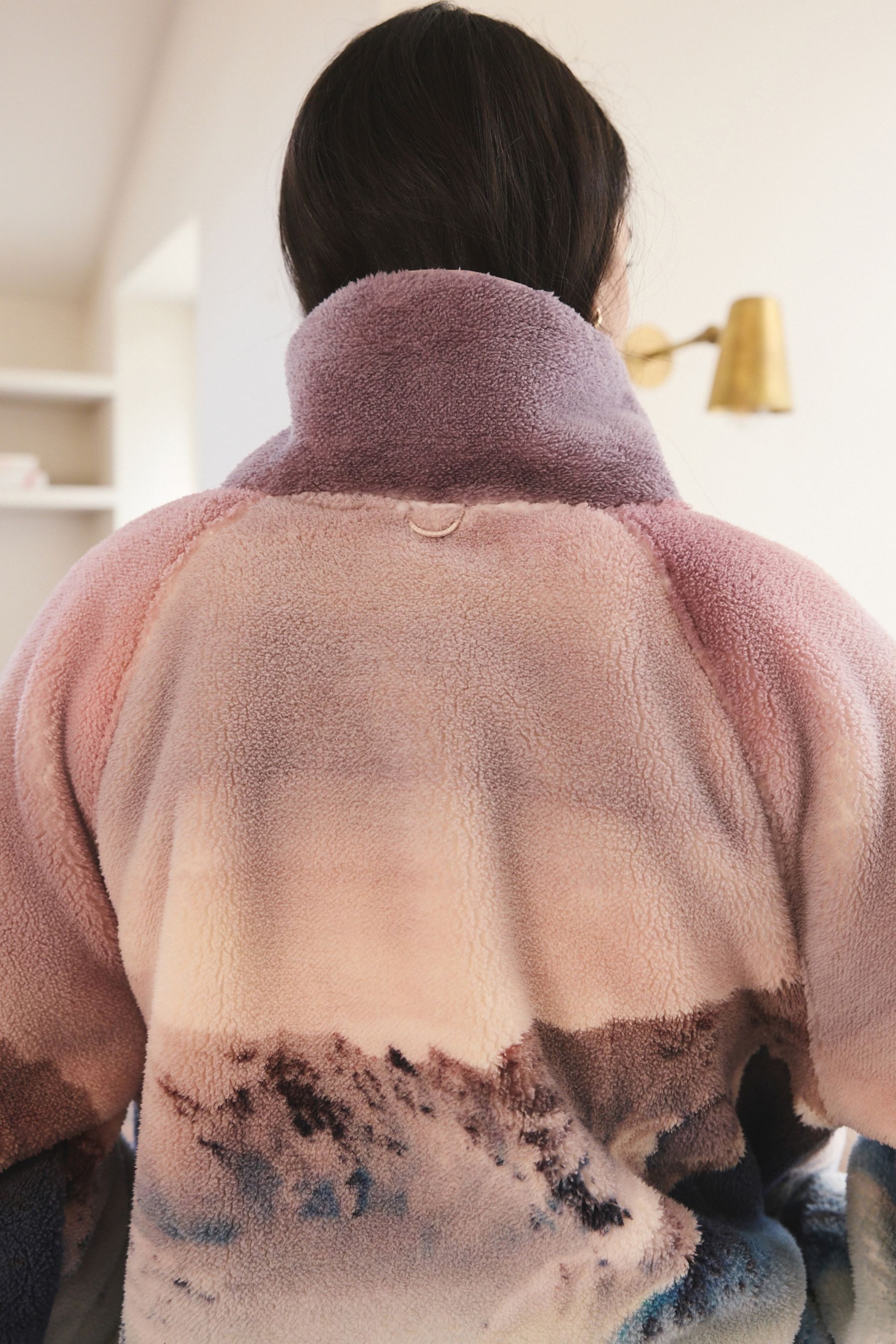 Next Fleecepullover Oberteil aus Borg-Fleece mit Print (1-tlg)
