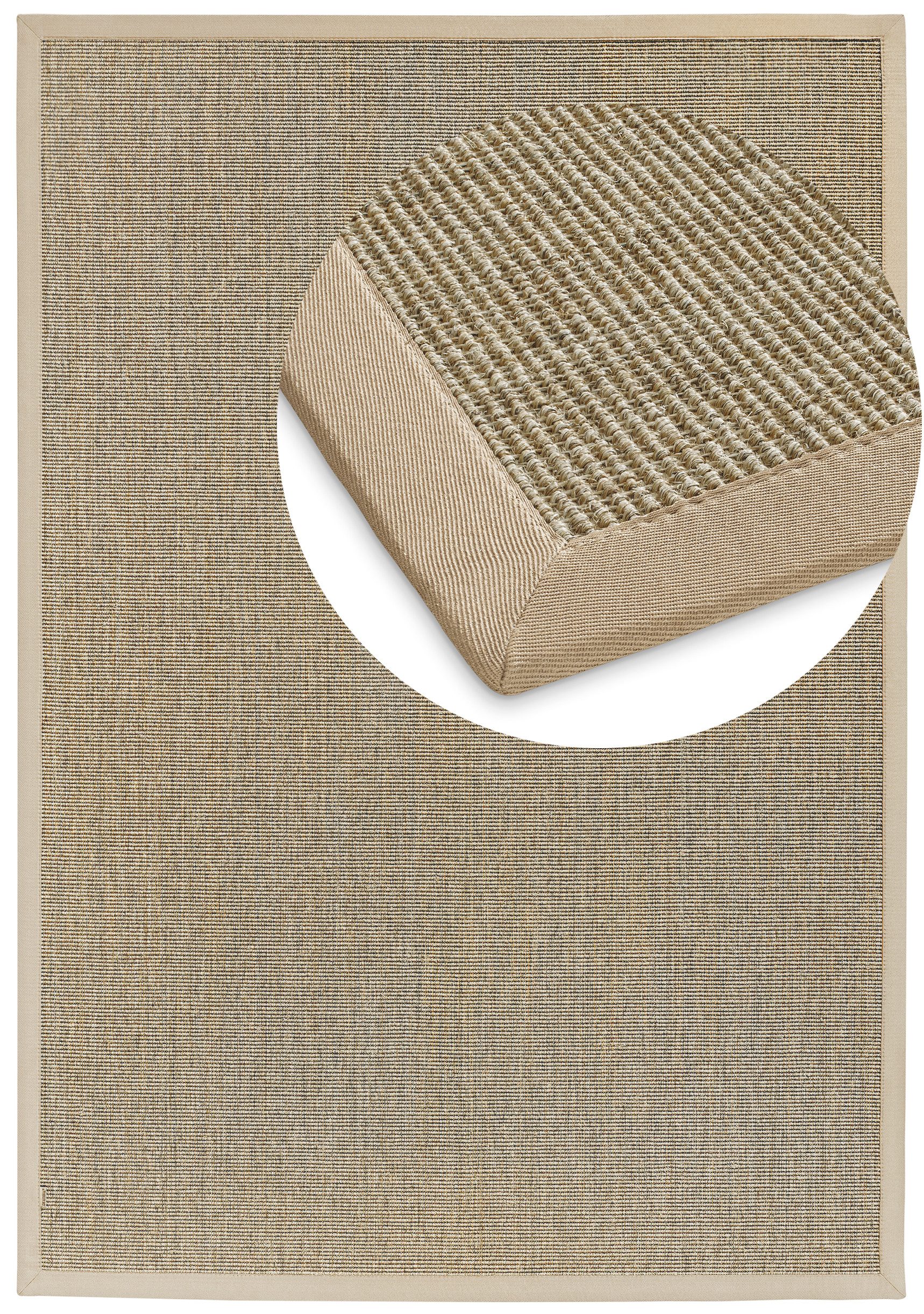 Dekowe Sisalteppich Mara S2 mit Bordüre Spezial, rechteckig, Höhe: 5 mm, 100% Sisal, auch als Läufer, Wohnzimmer