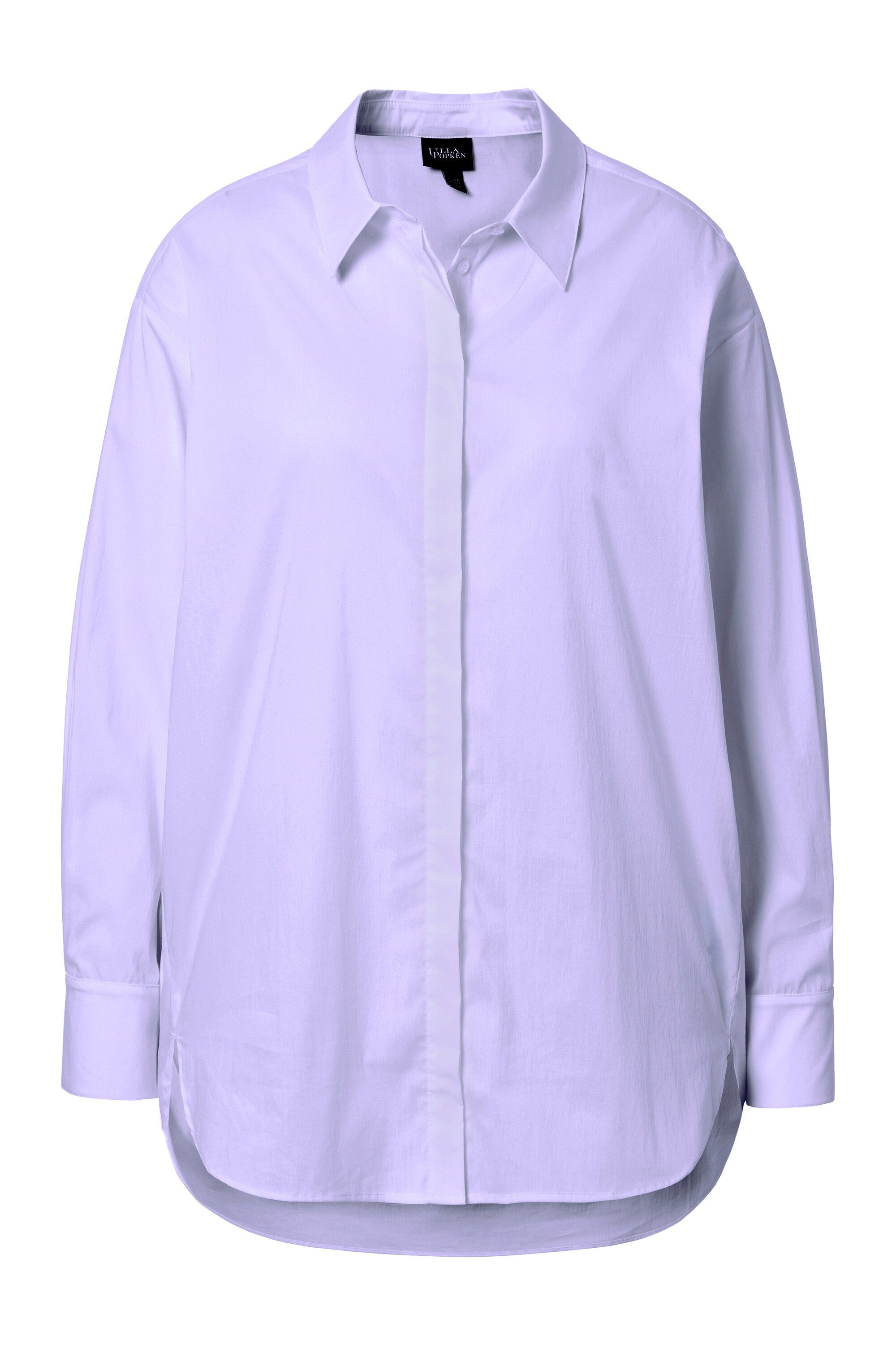 Ulla Popken Hemdbluse Hemdbluse oversized Hemdkragen Langarm günstig online kaufen
