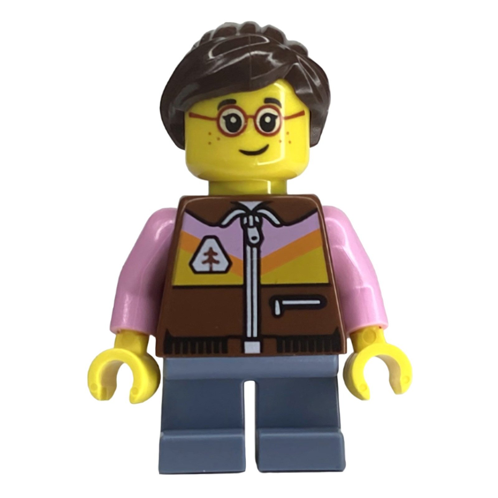 LEGO® LEGO Minifigur Child - Girl, Reddish Brown Jacket, Sand Blue (bdp148) Spielbausteine