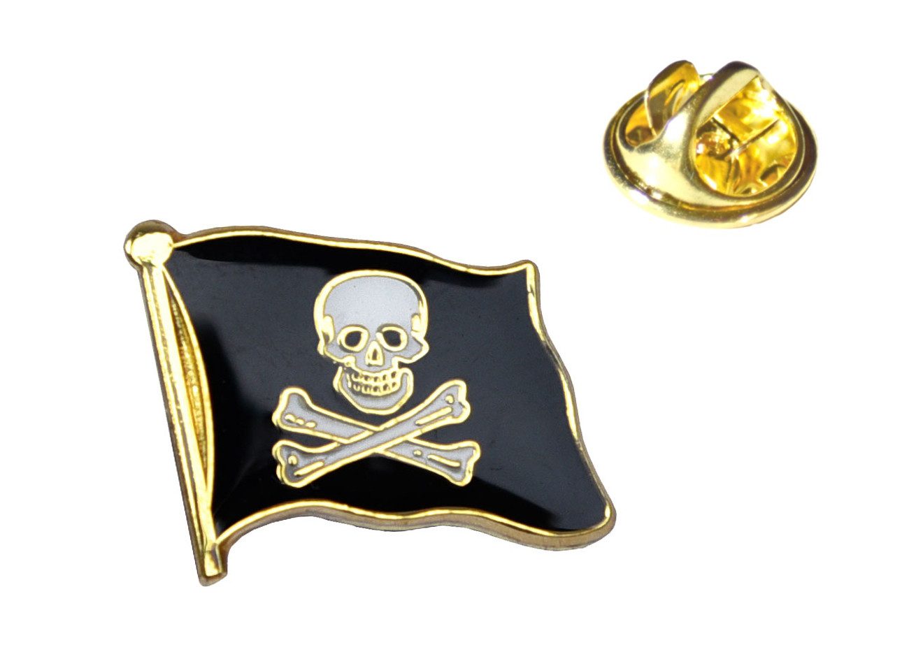 MADSea Schiebermütze Elbsegler schwarz mit Flaggenpin Pirat Jolly maritime Kapitänsmütze mit Krone, Zierband, Kordel und Pin