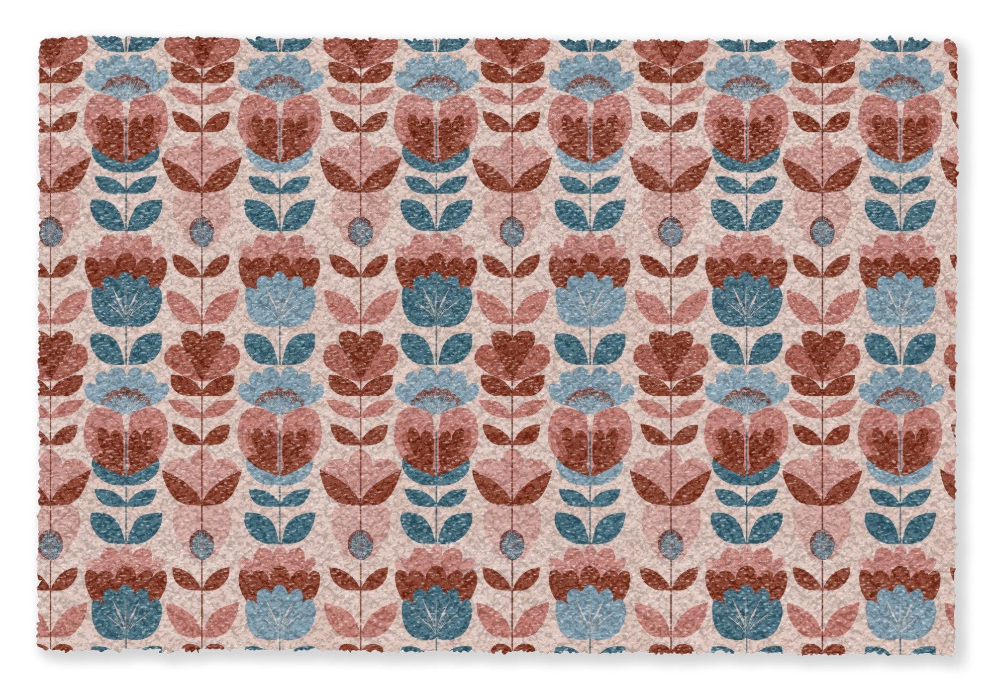 MuchoWow Fußmatte Vintage - Motiv - Farbenfroh, Rechteckig, innen Schmutzfangmatte, Tür, Schmutzfänger Flur, Teppich 60x40 cm
