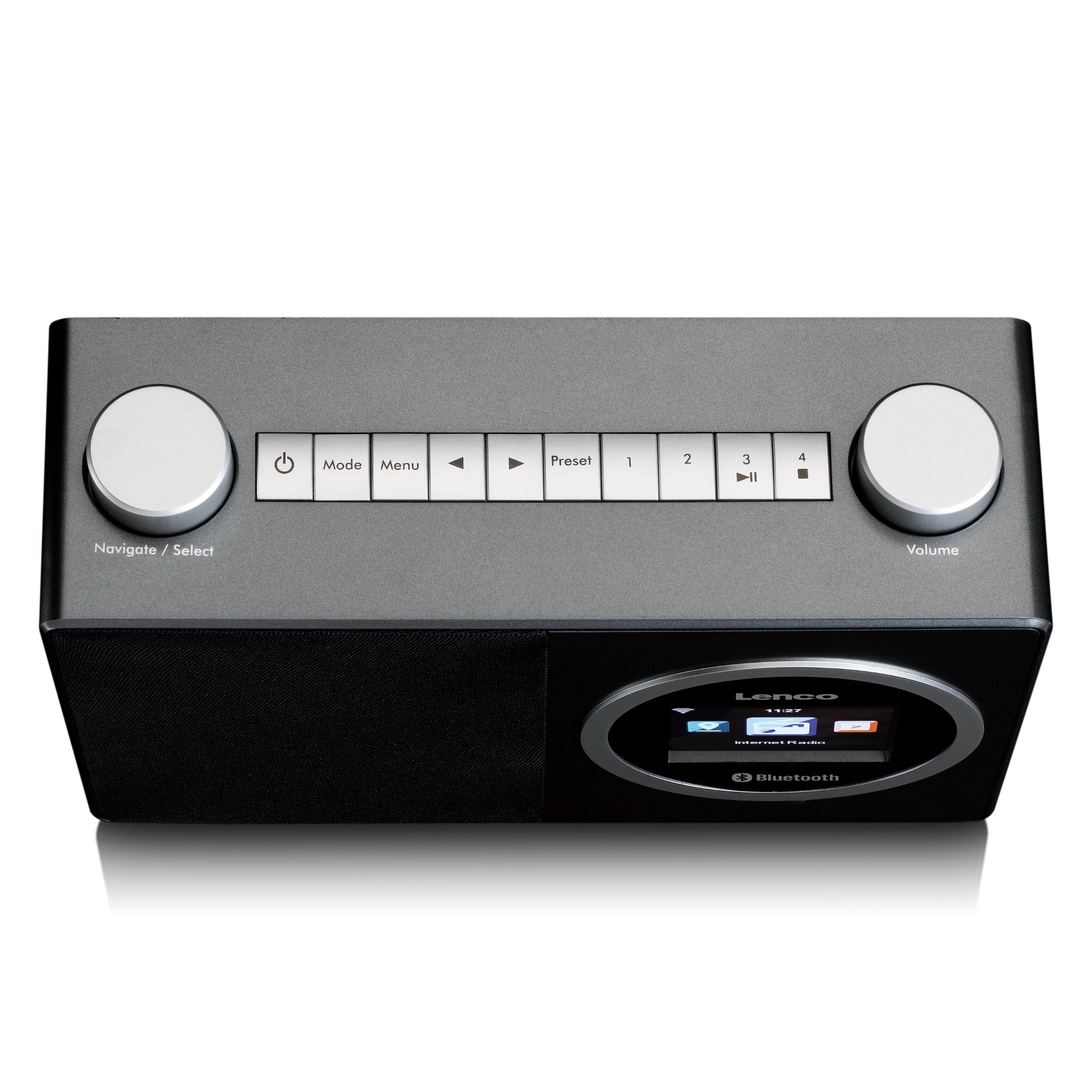 Lenco DIR-70BK Internet-Radio (Internet, 3 W, Radio mit Farbdisplay und 5-Tage-Wettervorhersage & Bluetooth 5.0)