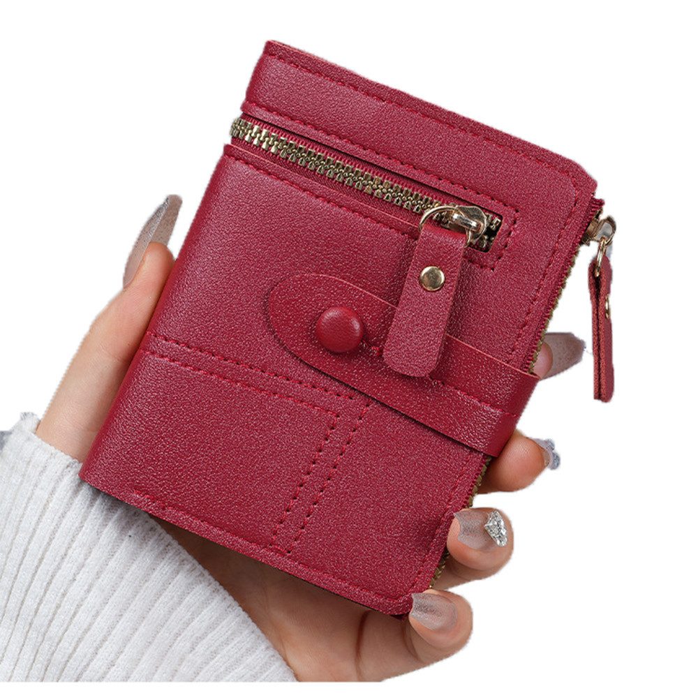 Geldbörse kleine Damen-Geldbörse, weiches Leder, RFID-Schutz,Mini Geldbeutel