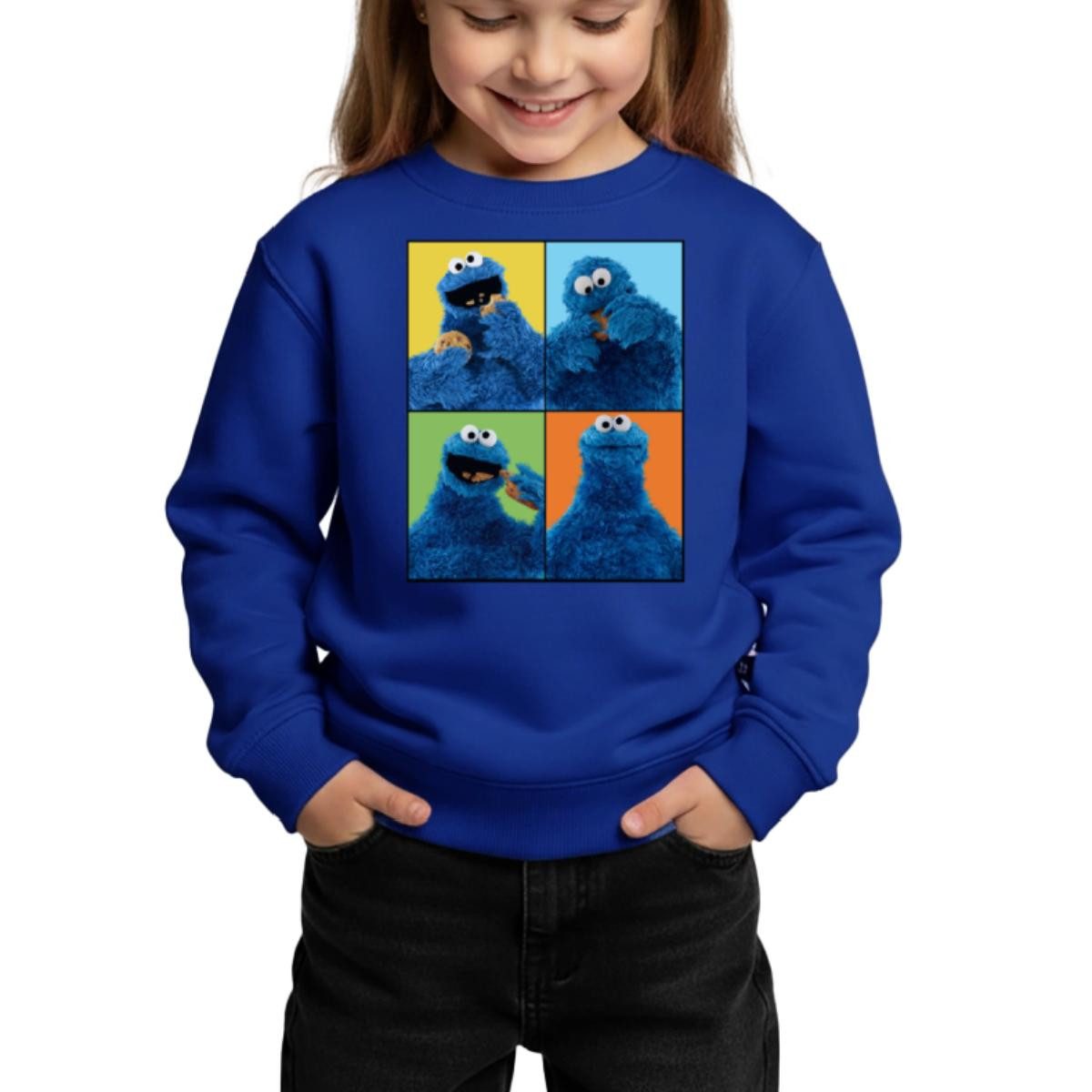 Sweatshirt Sesamstraße Krümelmonster Posen Kinder Premium Pullover