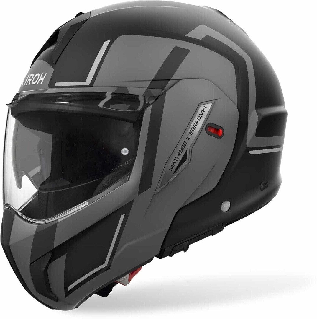 Airoh Motorradhelm Mathisse II Genius Klapphelm, vorbereitet für Kommunikationssystem,integriertes Sonnenvisier