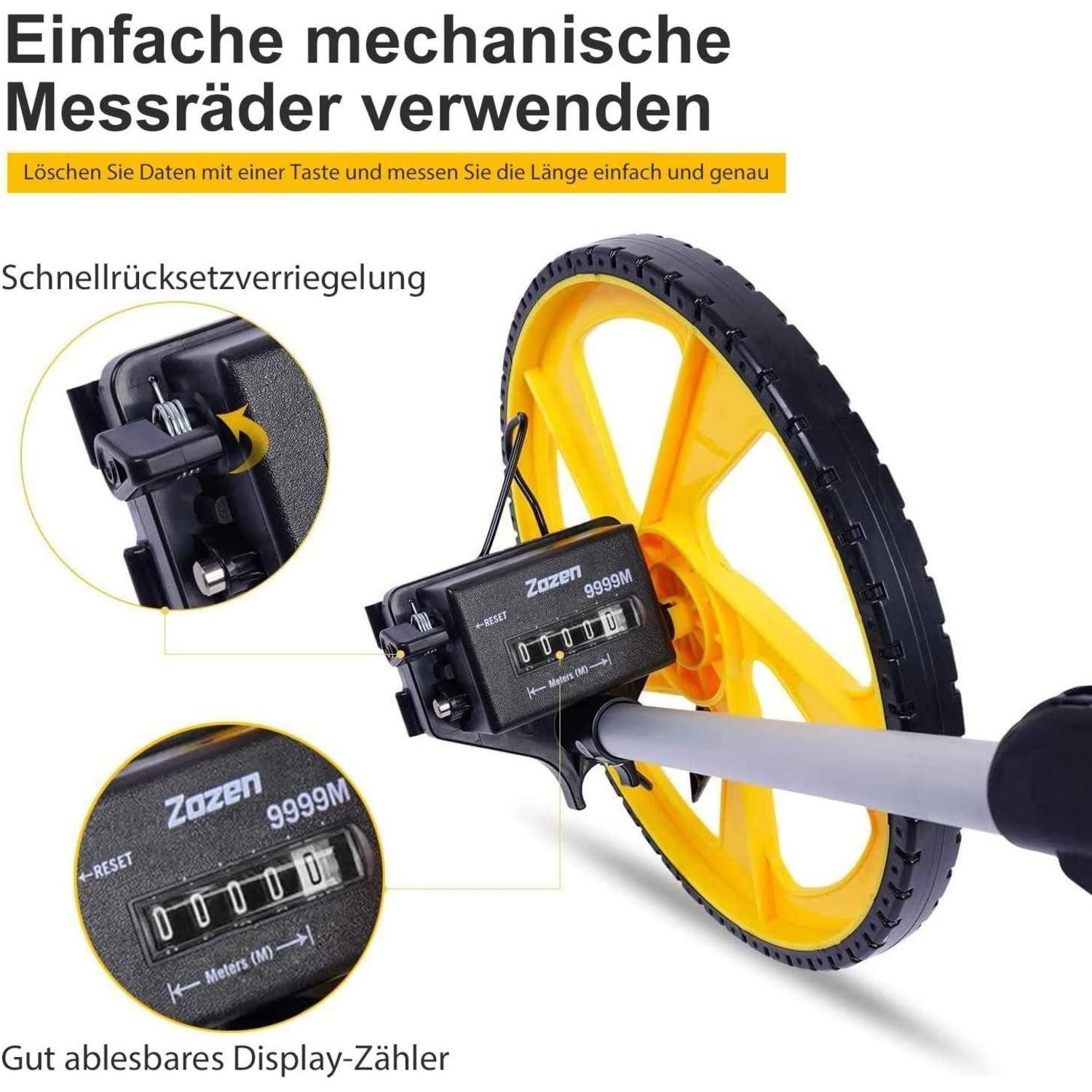 LuxusKollektion Rollbandmaß Faltbares Messrad 100m Tragetasche Metrisch precise robust – Bild 4 von 5