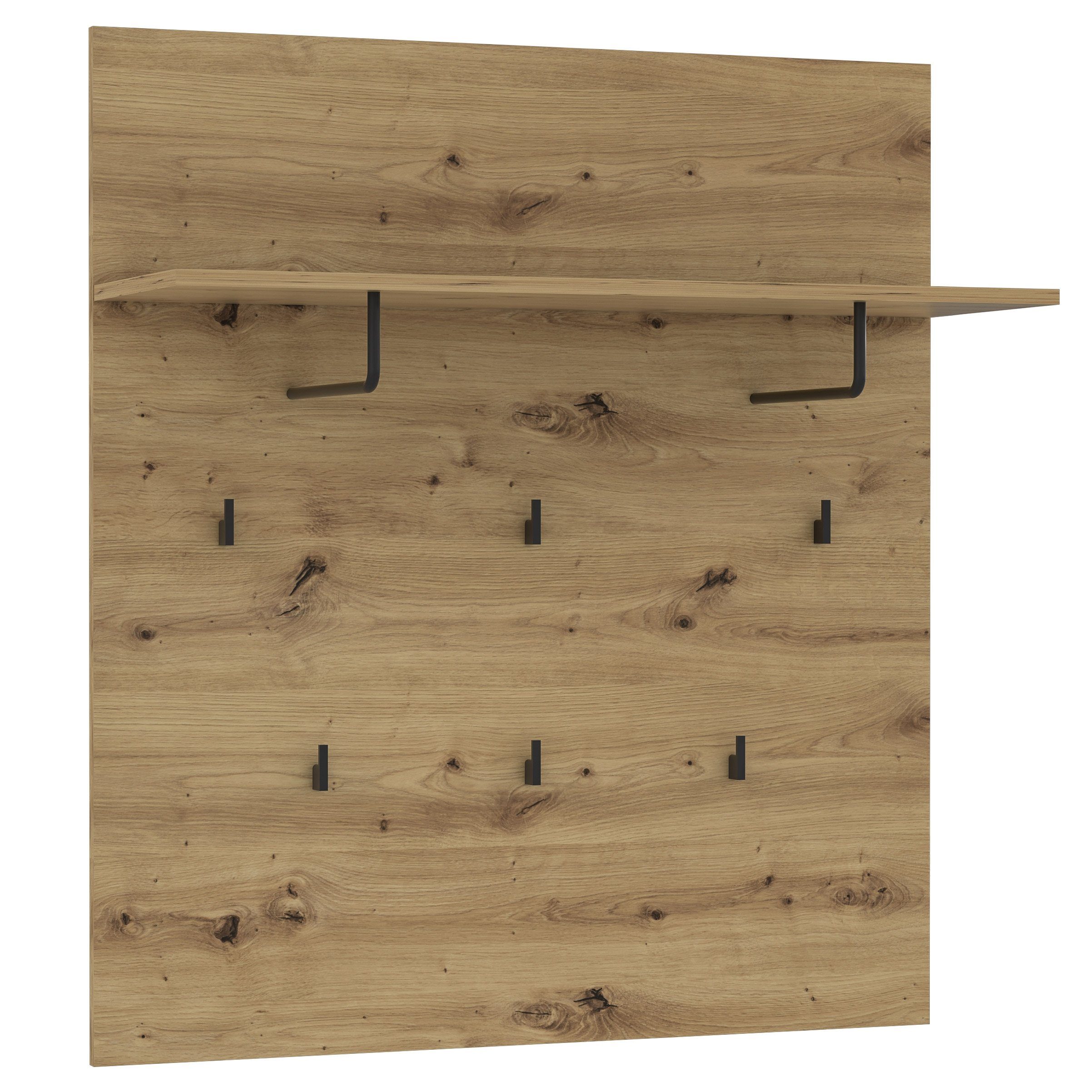Newroom Garderobe Artisan Eiche 89 cm, Garderobe Artisan Eiche Modern Garderoben Set Flurmöbel Flur