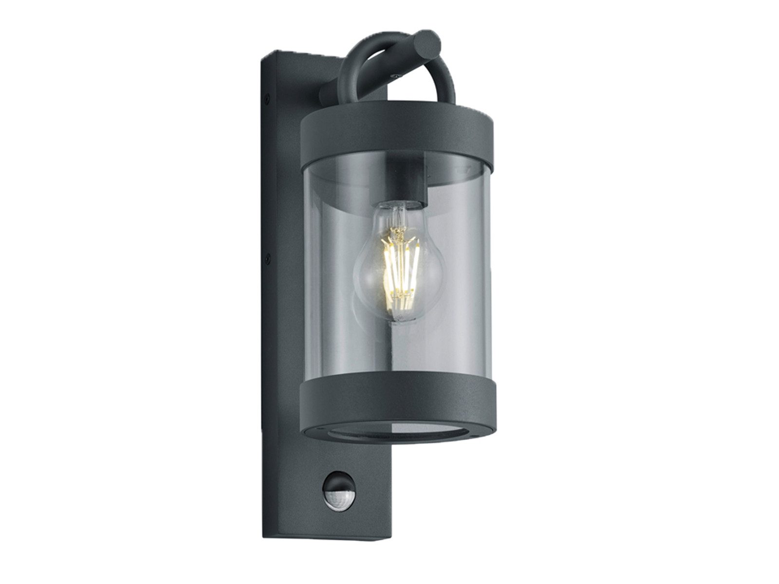 TRIO Leuchten LED Außen-Wandleuchte mit Bewegungsmelder, Höhe 33cm, Bewegungssensor, LED wechselbar, Warmweiß, Landhaus-Stil Wand Außenleuchte, Fassadenbeleuchtung inkl. E27 LED