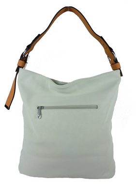 Taschen4life Shopper Damen Umhängetasche G88092 mit Muster und Kette, breiter Trageriemen & abnehmbarer Schulterriemen, Tasche für Alltag