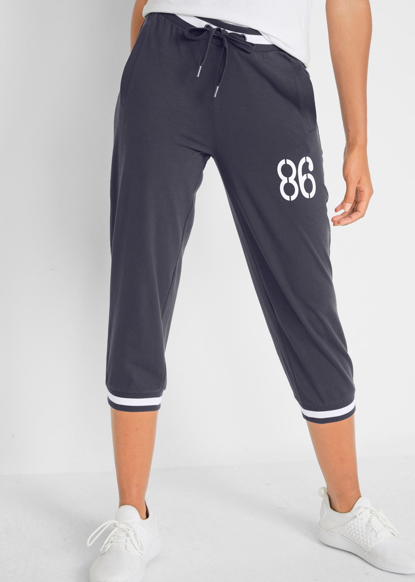 bonprix Jogginghose Jogginghose, 3/4-Länge aus Baumwollmix günstig online kaufen