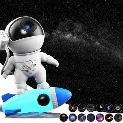 Powerwill LED-Sternenhimmel LED Nachtlicht, 12 in 1 Planetarium Astronaut Projektor, LED wechselbar, 12 Planeten Discs Galaxy Projektor Lampe, KinderNachtlicht, für Valentinstag, Geschenk, mit Timer