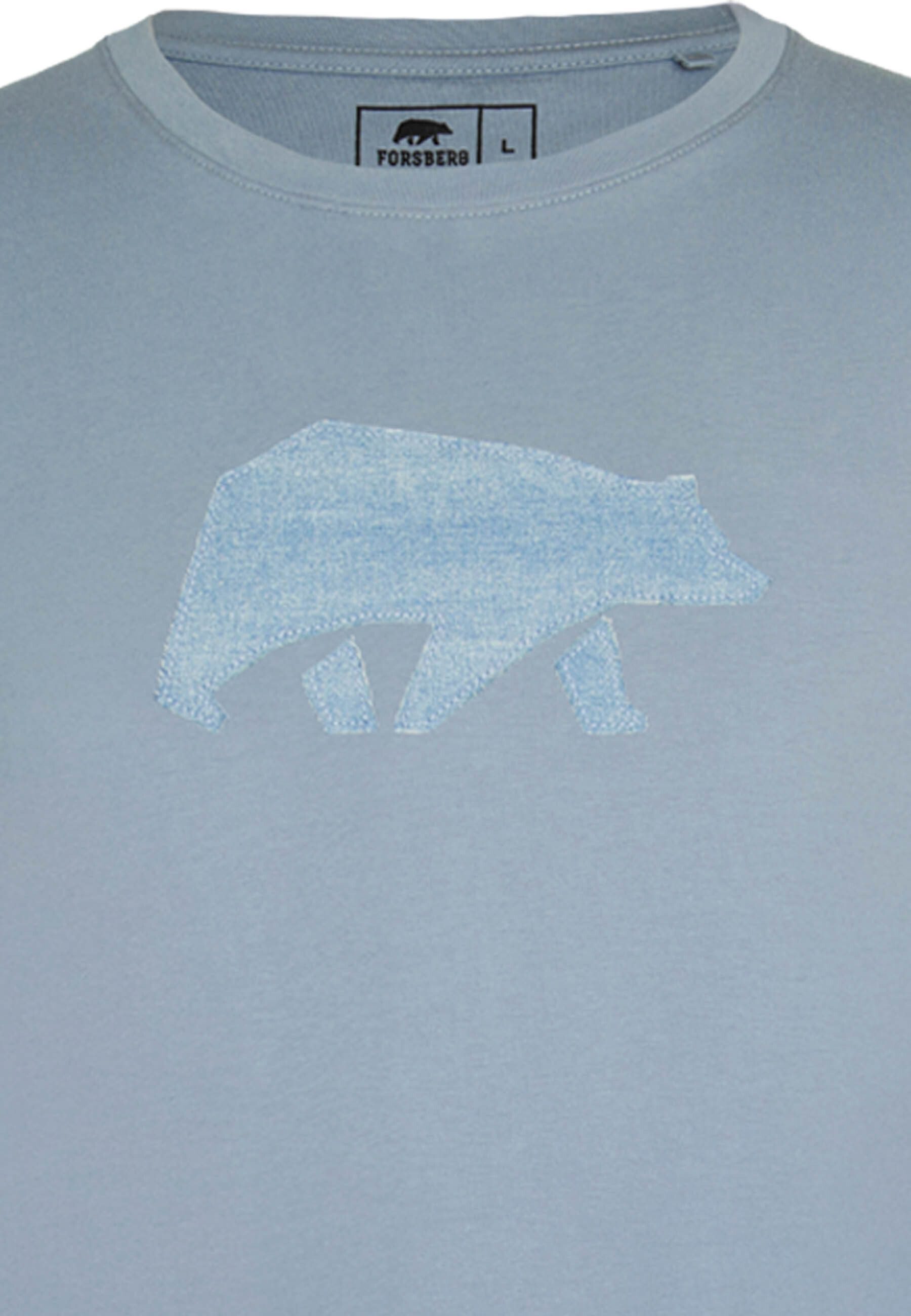 FORSBERG T-Shirt T-Shirt mit Denim-Brustlogo
