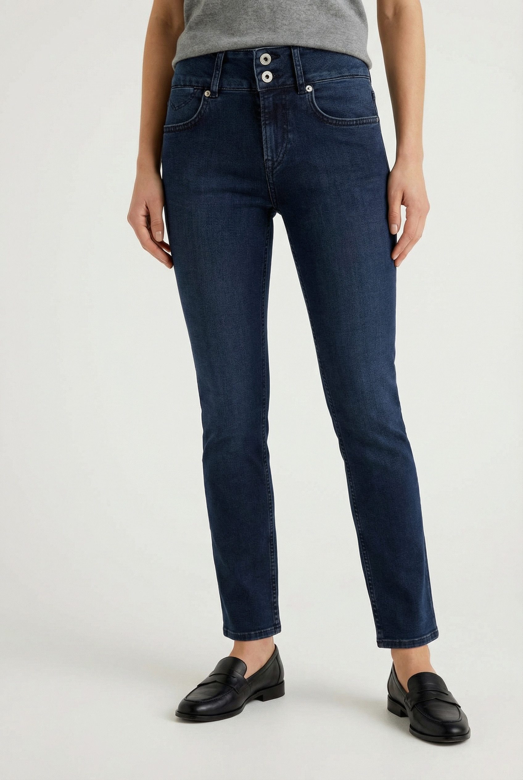 Pepe Jeans Slim-fit-Jeans GEN PUSH UP mit doppeltem Knopfverschluss, Mid Waist