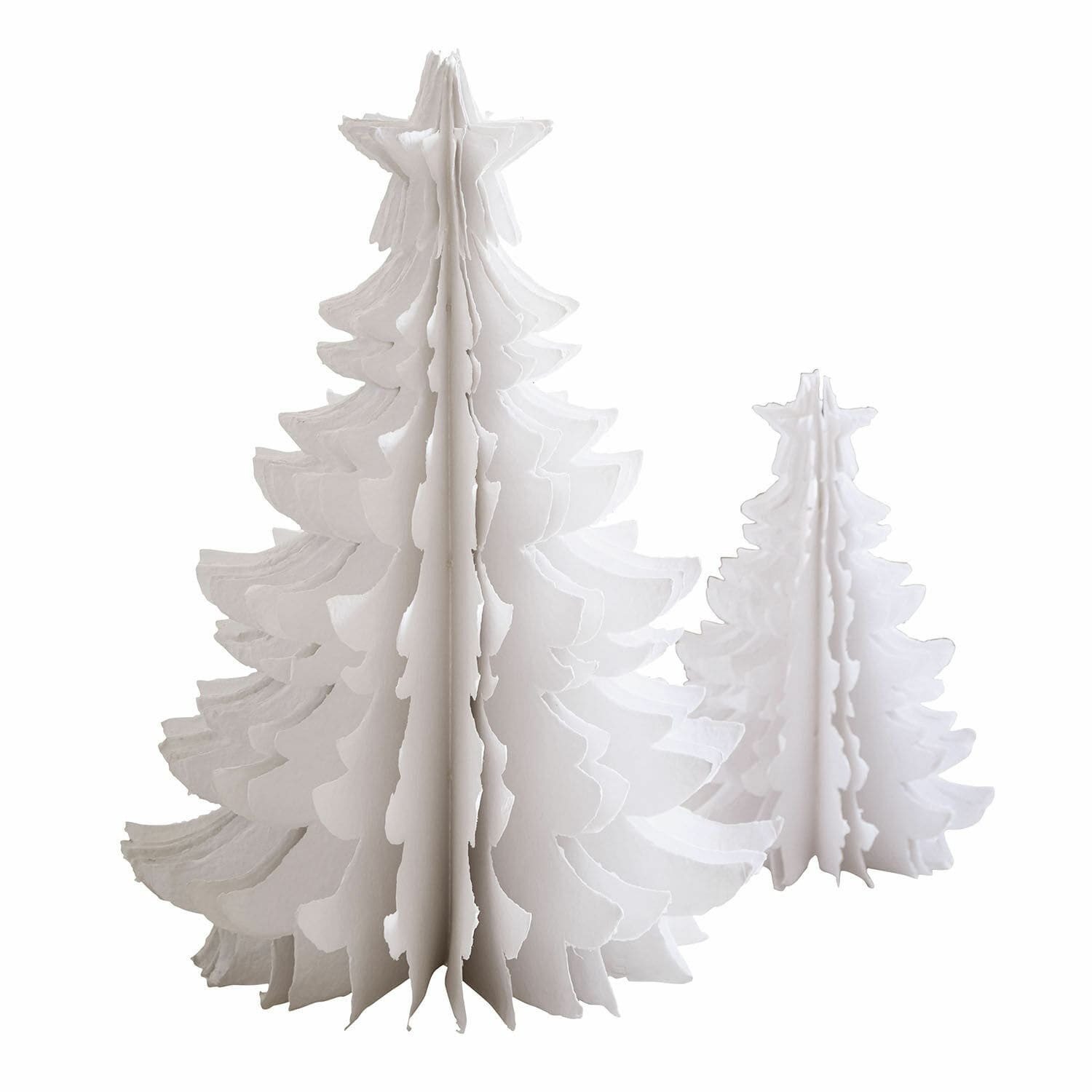 Weihnachtsfigur Deko-Baum 2er Set Amuré weiß