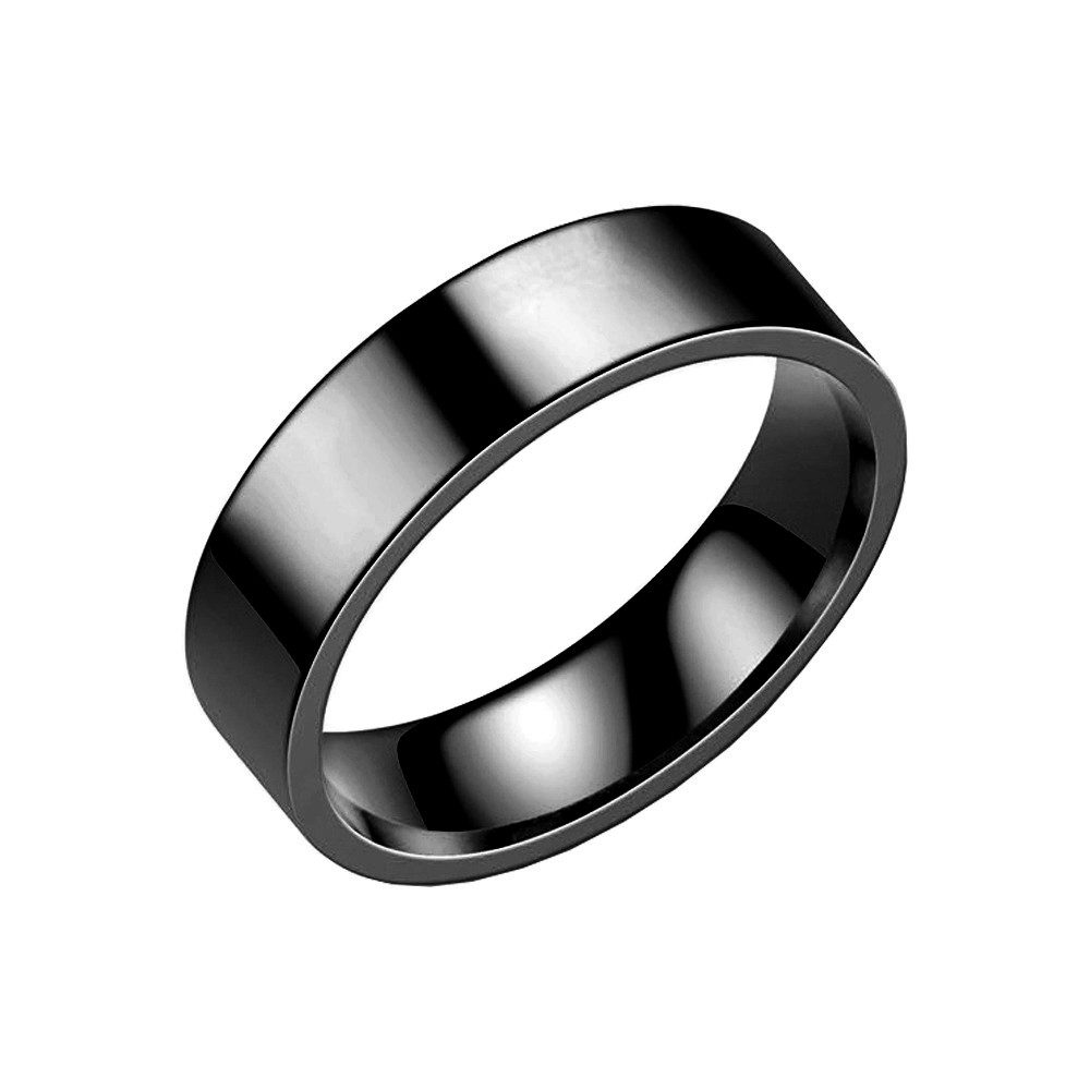 Taffstyle Fingerring Ring Partnerring Edelstahl Fingerring Schwarz Größe 69 (22.0) (Partnerring Ehering Trauring Hochzeitsring), Herren Damen Freundschaftring Herrenring Damenring Paarring