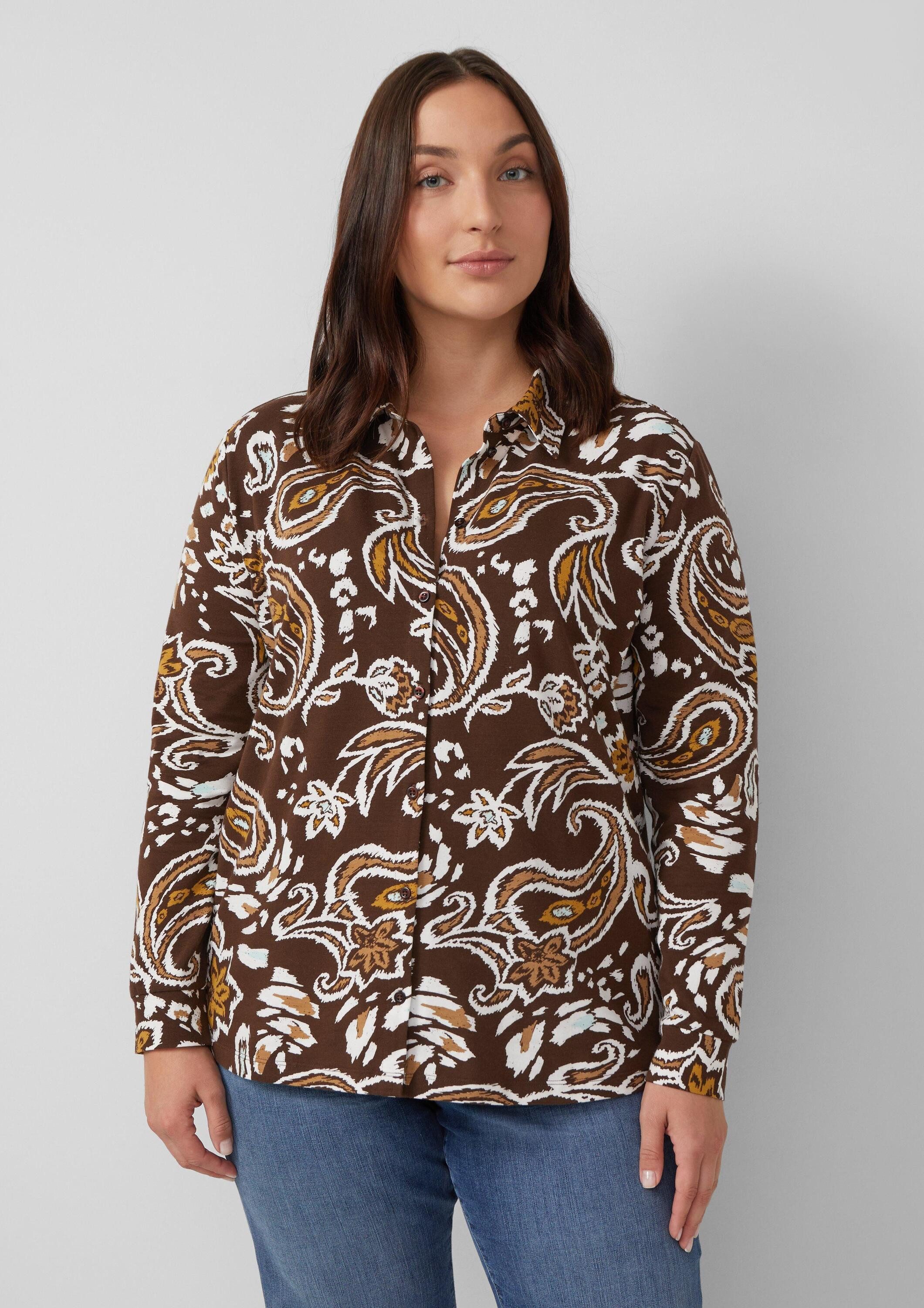 s.Oliver Langarmbluse T-Shirt Hemdbluse aus Jersey günstig online kaufen