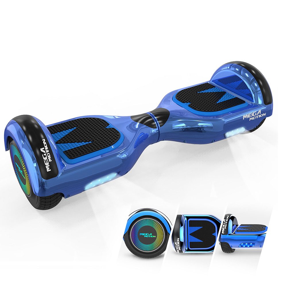 Mega Motion Balance Scooter A03 6.5" Hoverboards für Kinder/ Erwachsene, 15,00 km/h, Balanceboard mit Bluetooth und LED-Leuchten