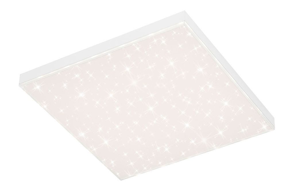 Briloner Leuchten LED Deckenleuchte 7381-116, Dimmfunktion, LED fest integriert, 2700K - Extra-Warmweiß, CCT stufenlos dimmbar, rahmenloses Design, Fernbedienung, weiß, 45 cm