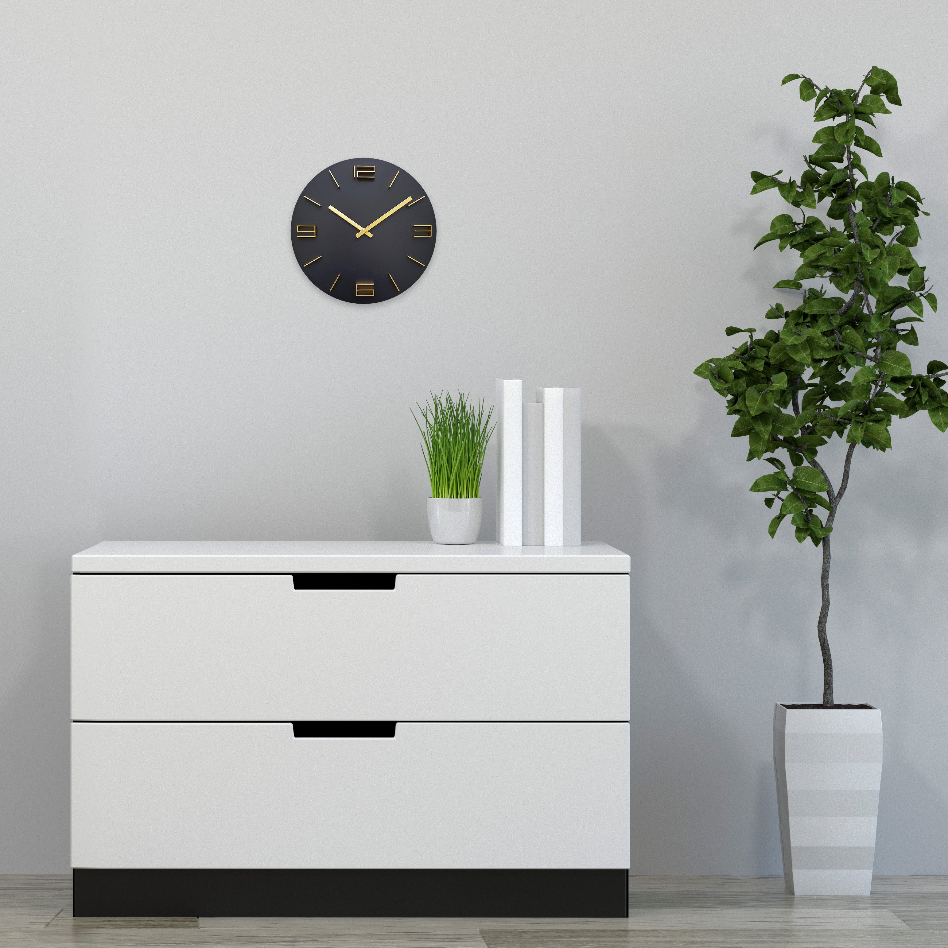 NEXTIME Wanduhr WT 2400 (mit Holzrahmen) günstig online kaufen