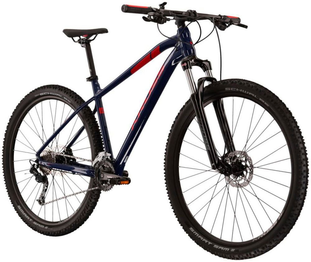 Kross Mountainbike KROSS MTB Hardtail Level 2.0 29" blau 18 Gänge, 18 Gang Shimano ALIVIO M3100 Schaltwerk, Kettenschaltung