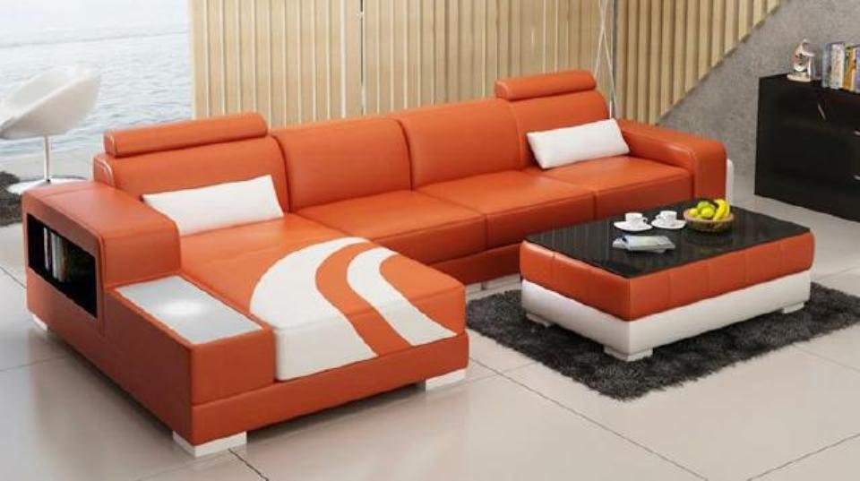 JVmoebel Ecksofa, Wohnlandschaft Polster Ecke Eck Sofa Couch Landschaft Leder