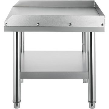 VEVOR Tischgestell 24 x 24 x 24 Zoll Edelstahltisch, Grillständer-Tisch mit verstellbarer