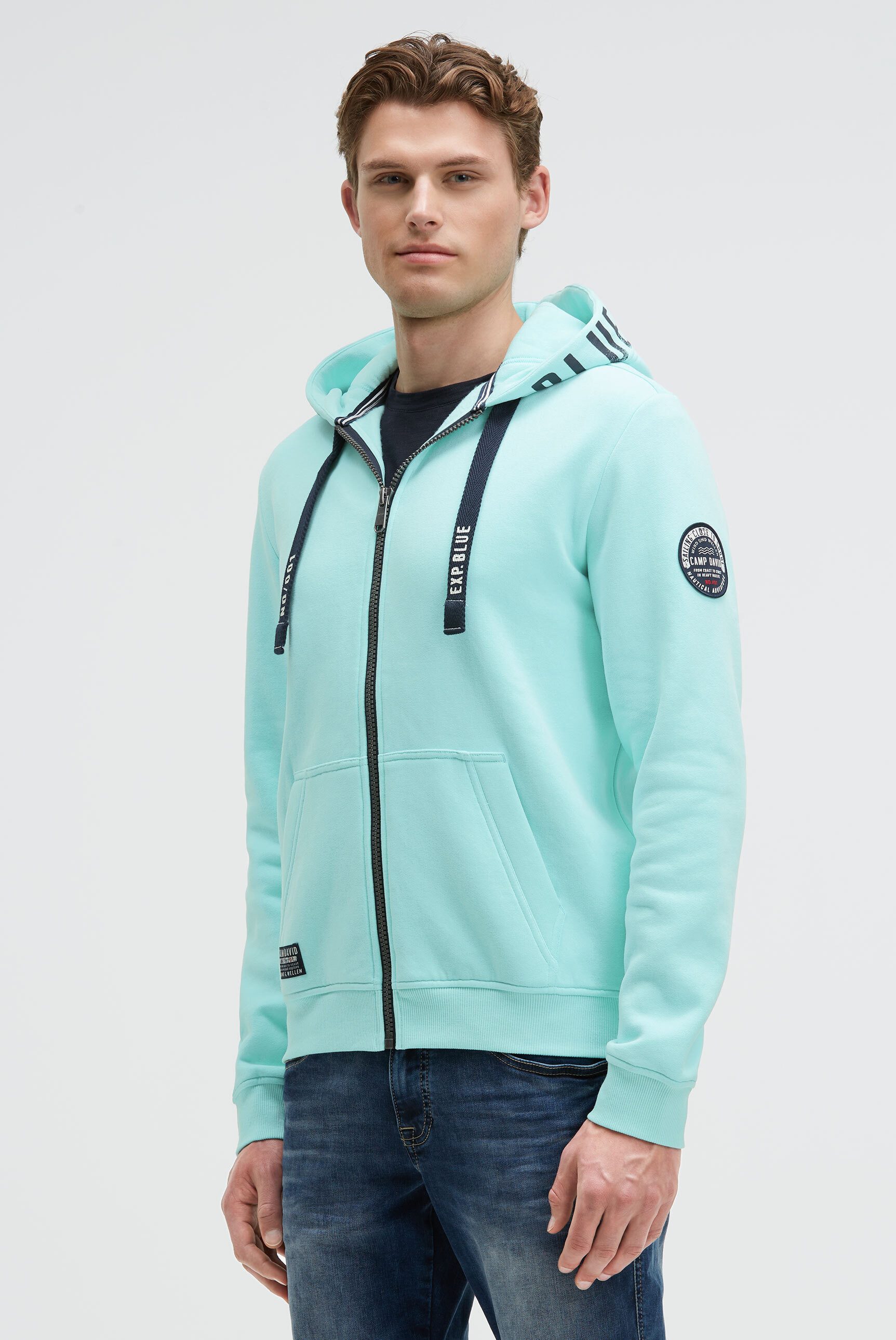 CAMP DAVID Kapuzensweatjacke mit Baumwolle günstig online kaufen