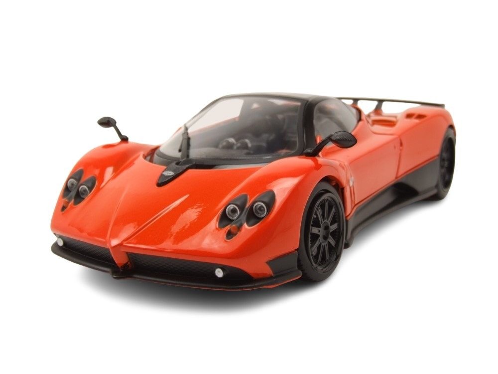 Motormax Modellauto Pagani Zonda F 2008 orange schwarz, Maßstab 1:18