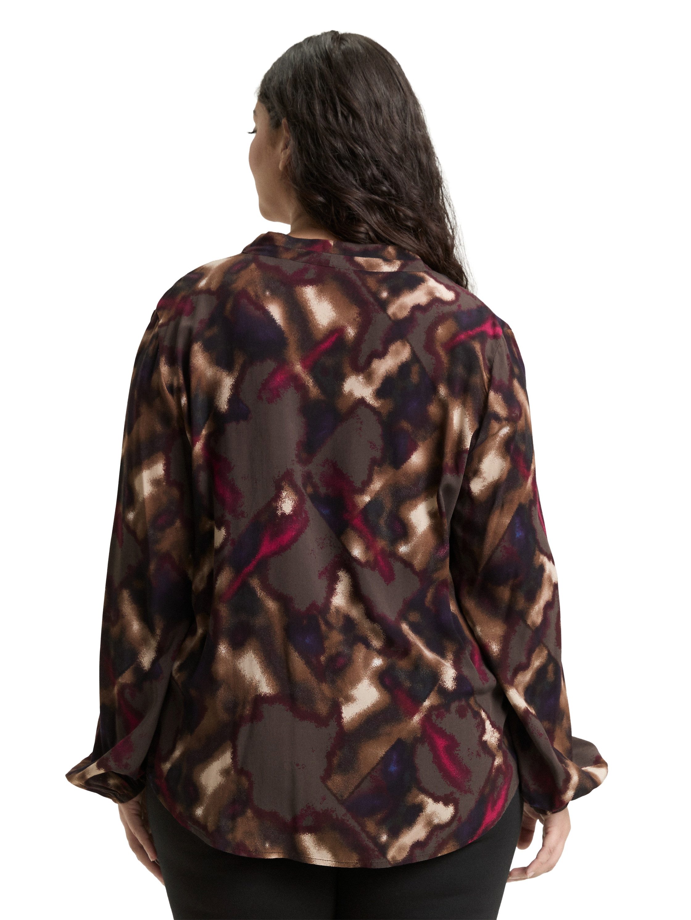 TOM TAILOR PLUS Langarmbluse mit grafischem günstig online kaufen