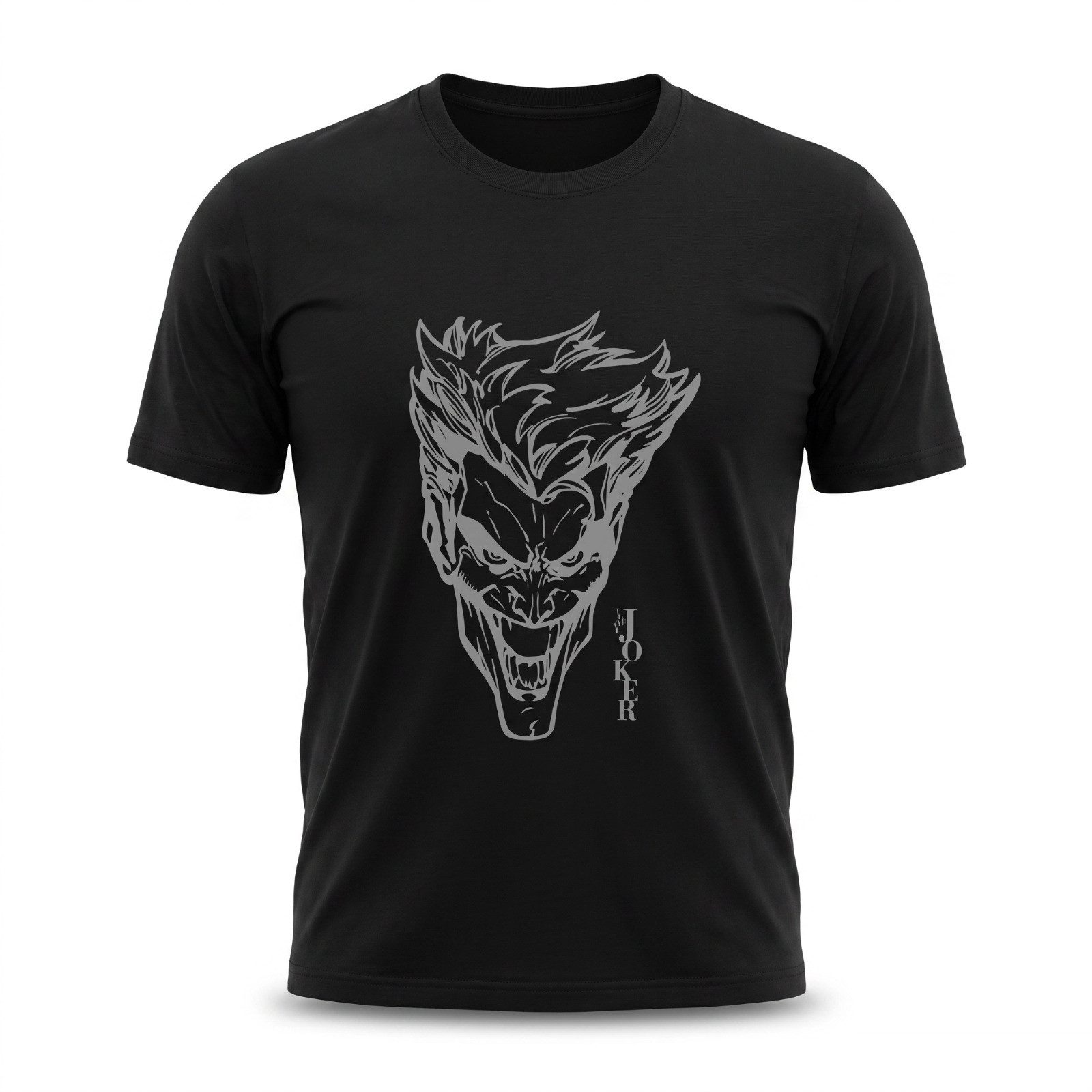 DC Comics Print-Shirt DC Comics Joker Herren Kurzarm T-Shirt Shirt Schwarz Gr. M-L