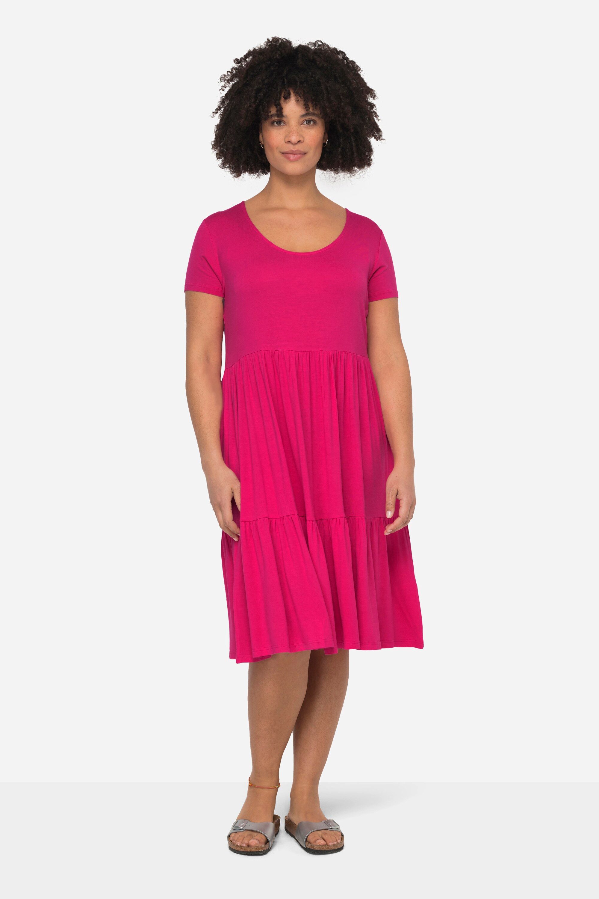 Janet & Joyce Midikleid Jerseykleid Rundhals günstig online kaufen