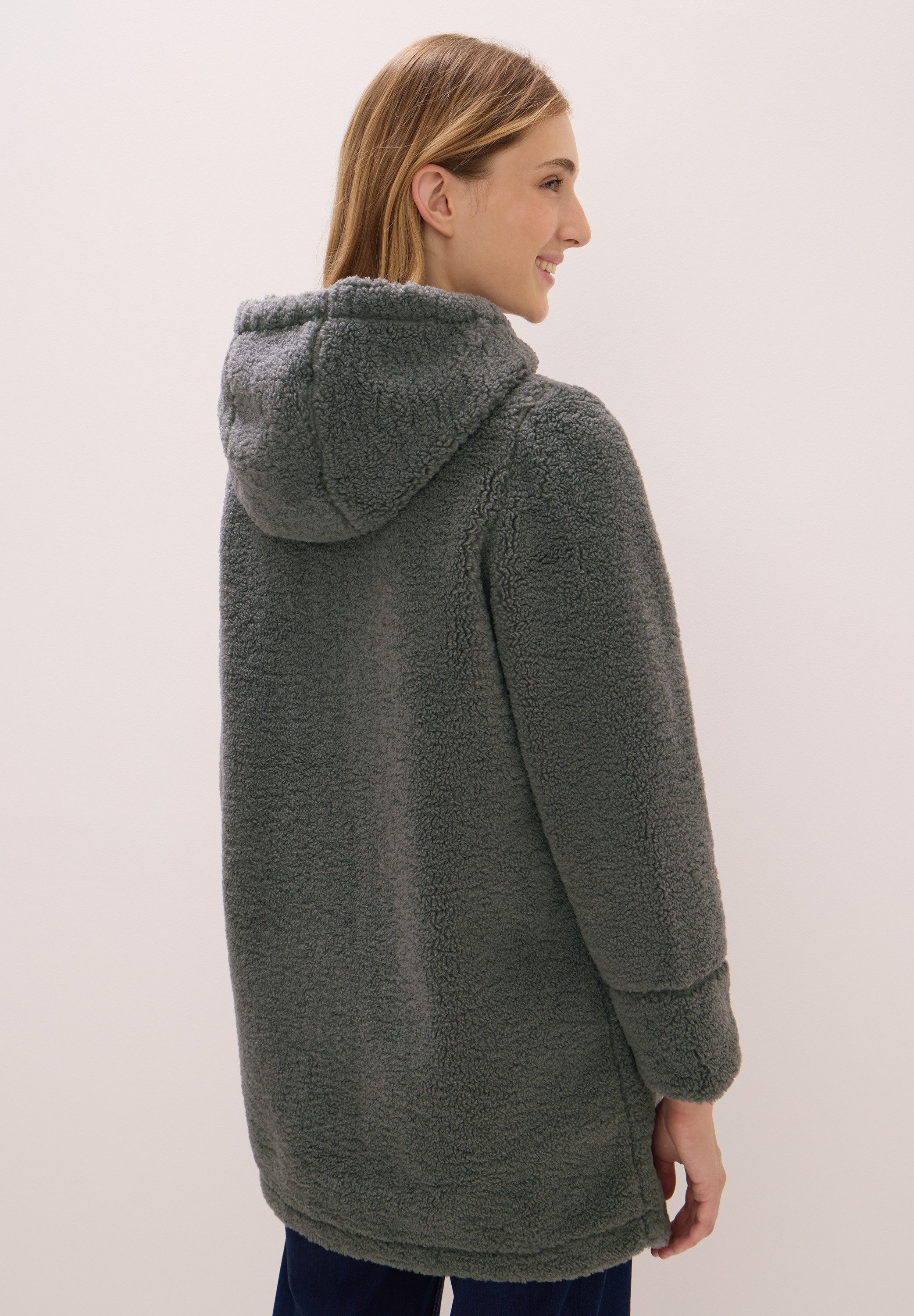 CECIL Fellimitatmantel mit Teddy-Futter und Teddy-Kapuze günstig online kaufen