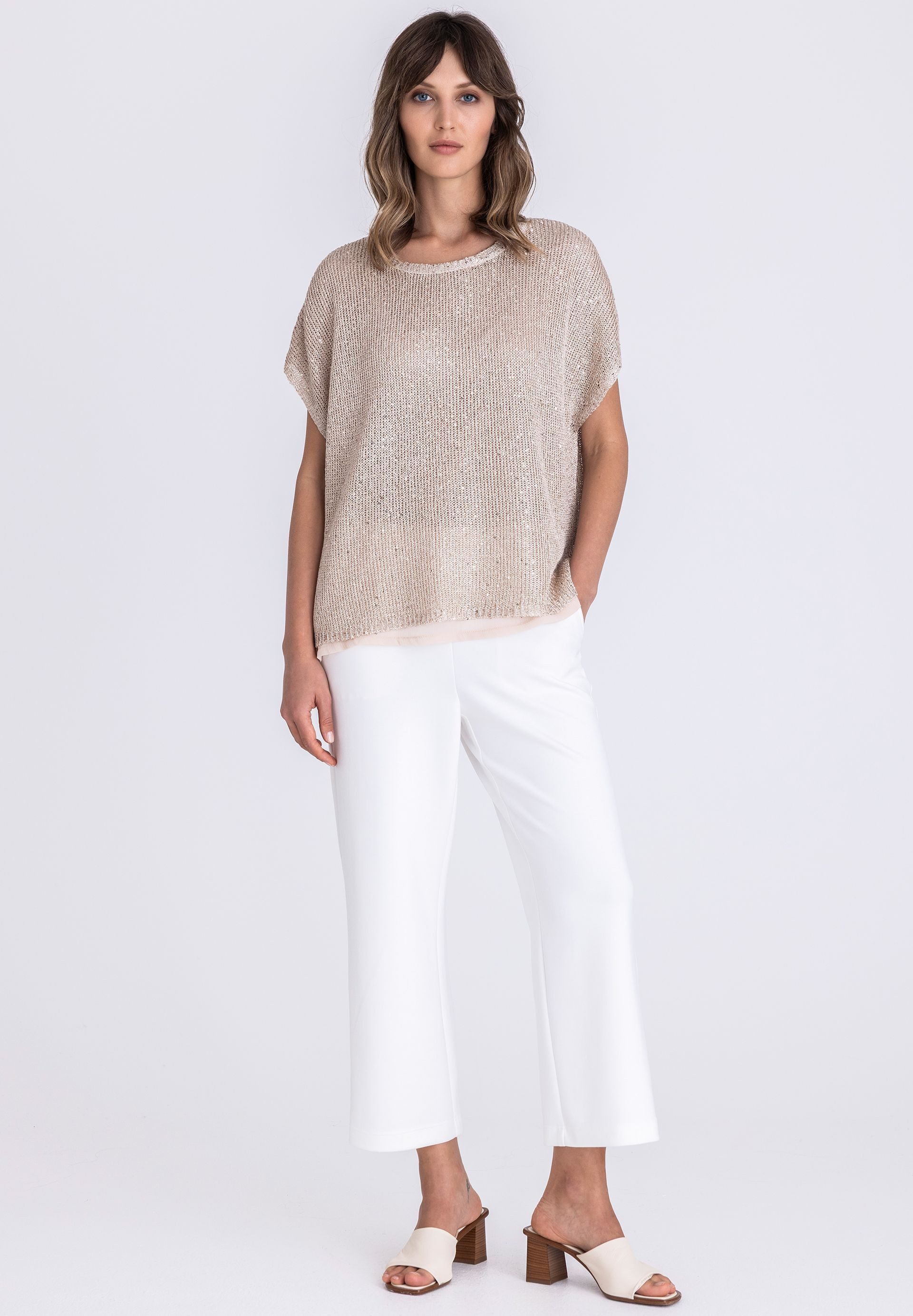 TUZZI Strickpullover mit Glanzeffekt