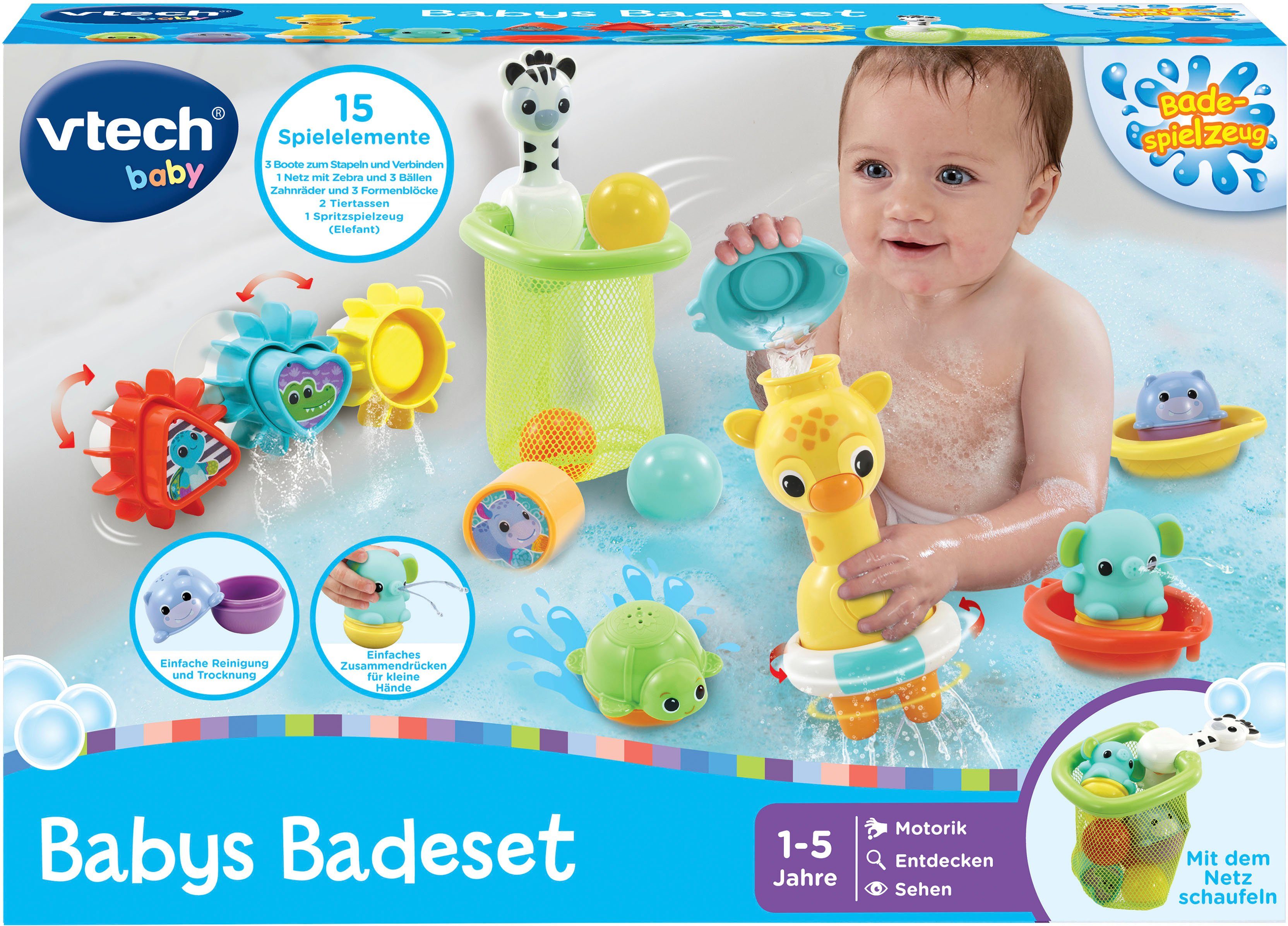 Vtech® inklusive Badespielzeug Baby, Babys Netz Vtech Badeset,