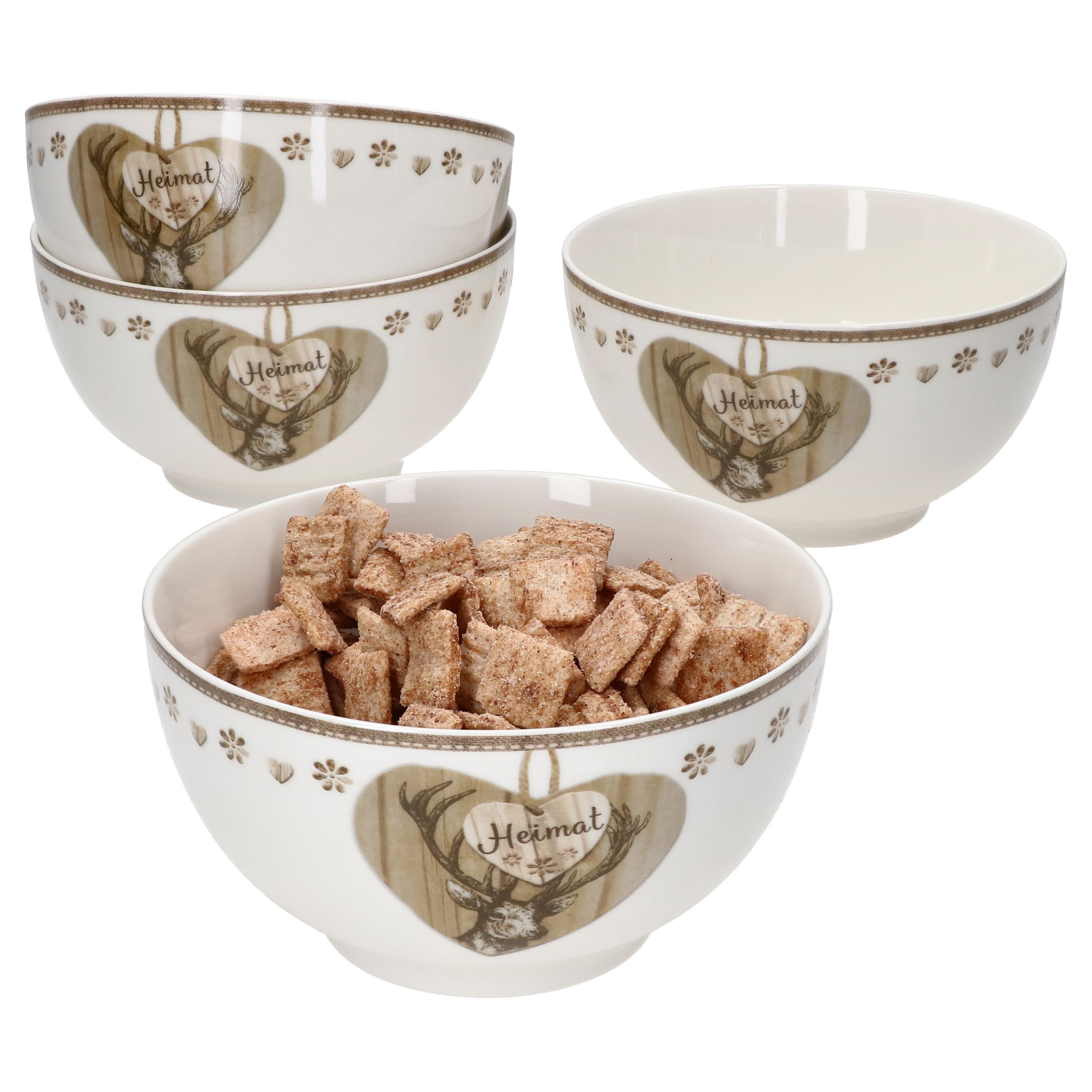 Servierschale 4er Set Country Heart Müslischalen - 407761