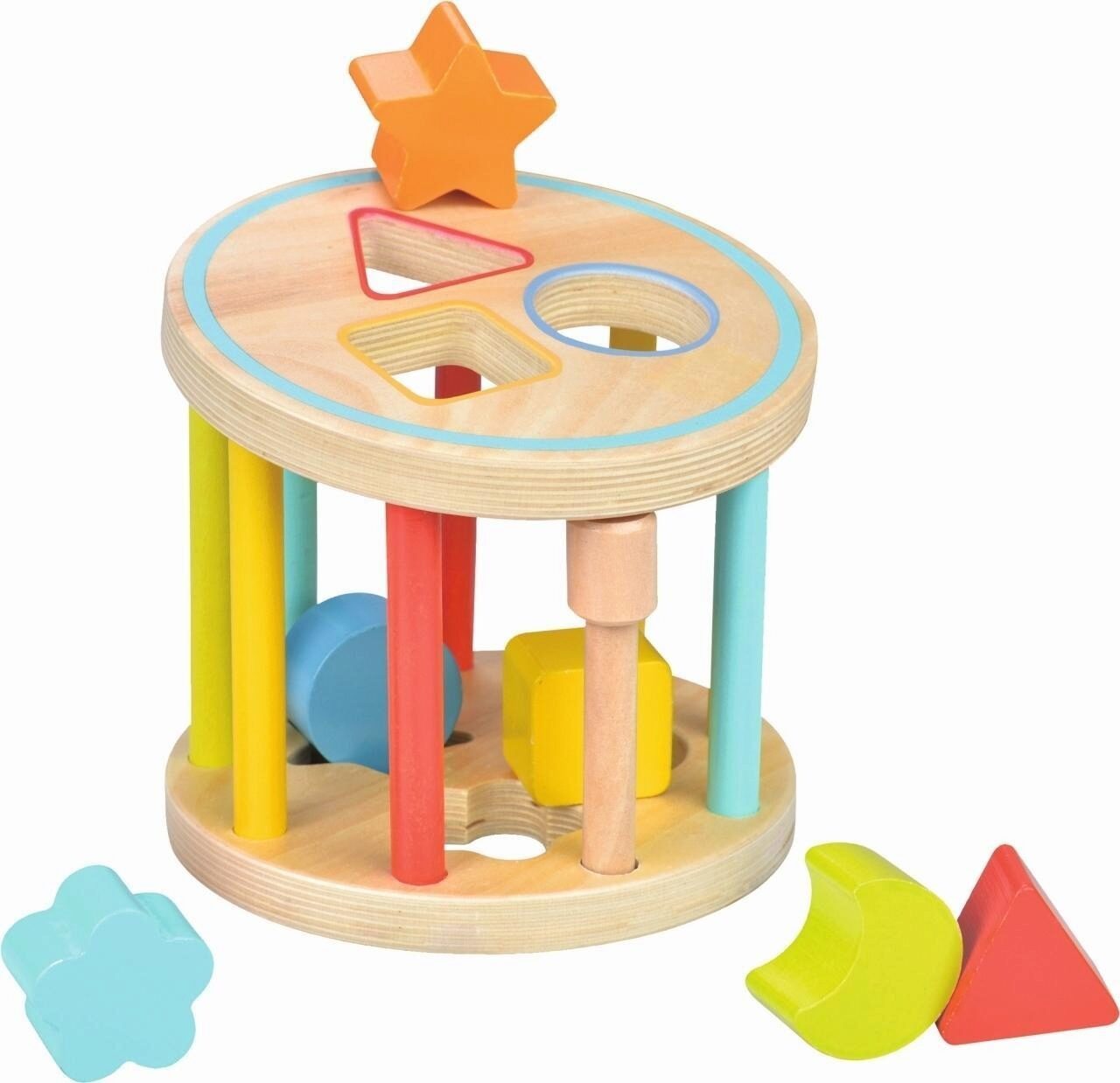 Idee+Spiel Spiel FUNTOYS Mein erster Sortierkäfig - Lernspielzeug aus Naturholz