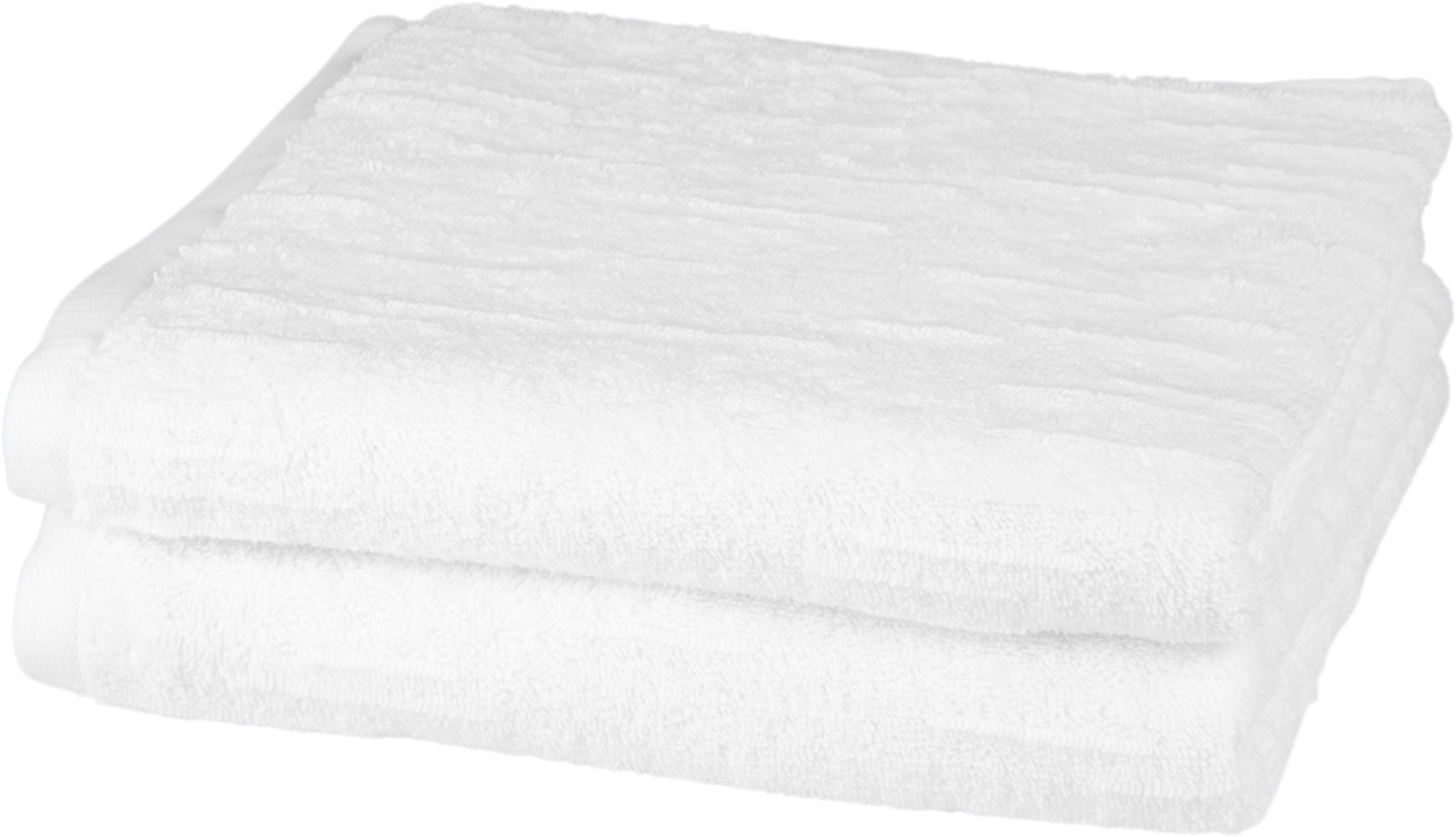 ROSS Handtuch Premium, Frottier (2-St), 100% Baumwolle weiß