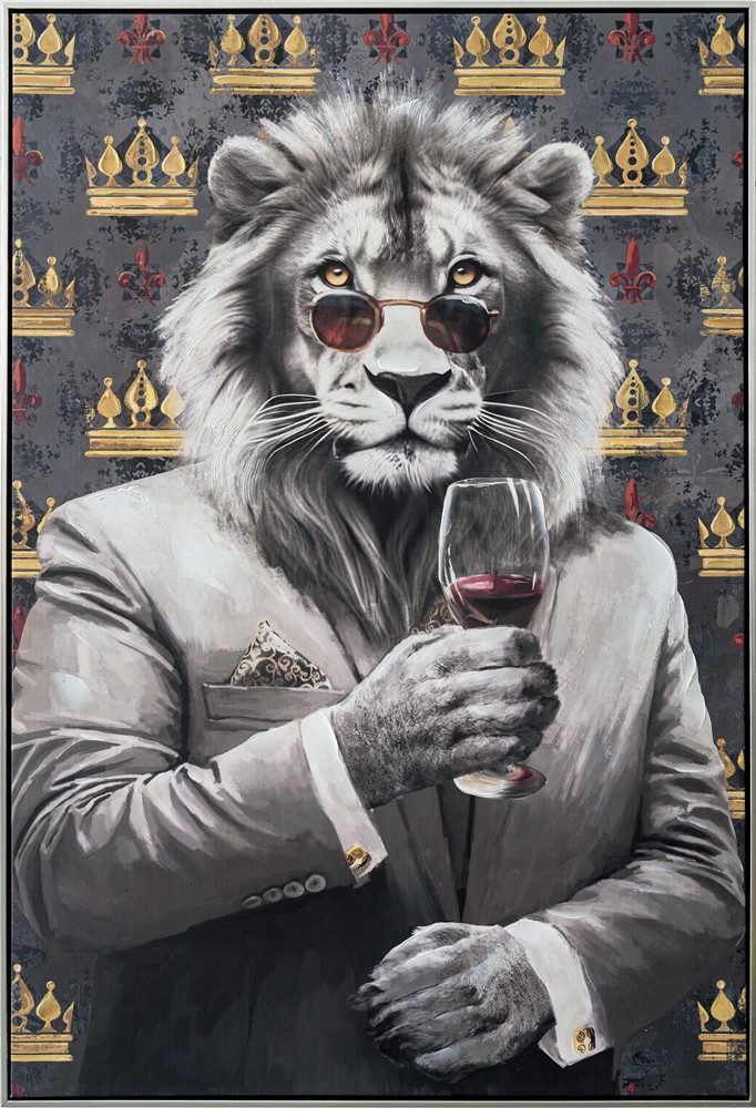ArtUniverse Gemälde Leinwandbild Royal King 82,5 x 122,5 cm, Tiermotiv