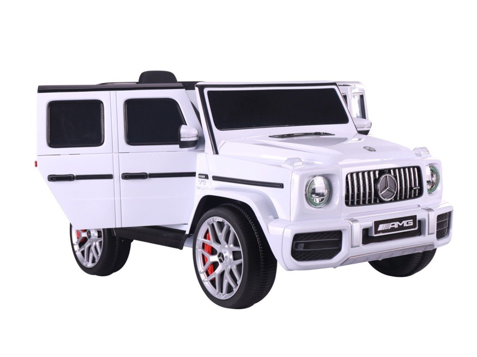 TPFLiving Elektro-Kinderauto Mercedes G63 - weiß - Farbe: weiß, Belastbarkeit 40 kg, Elektro Go-Kart - Kinder Elektrofahrzeug Kinderauto elektro